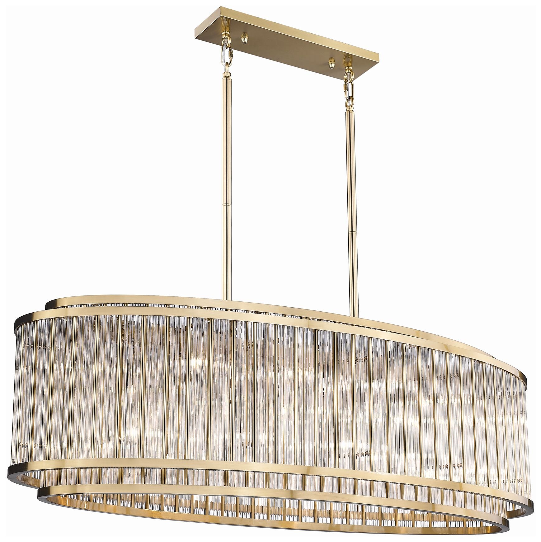 Waldorf Collection Oval Chandelier Antique Brass