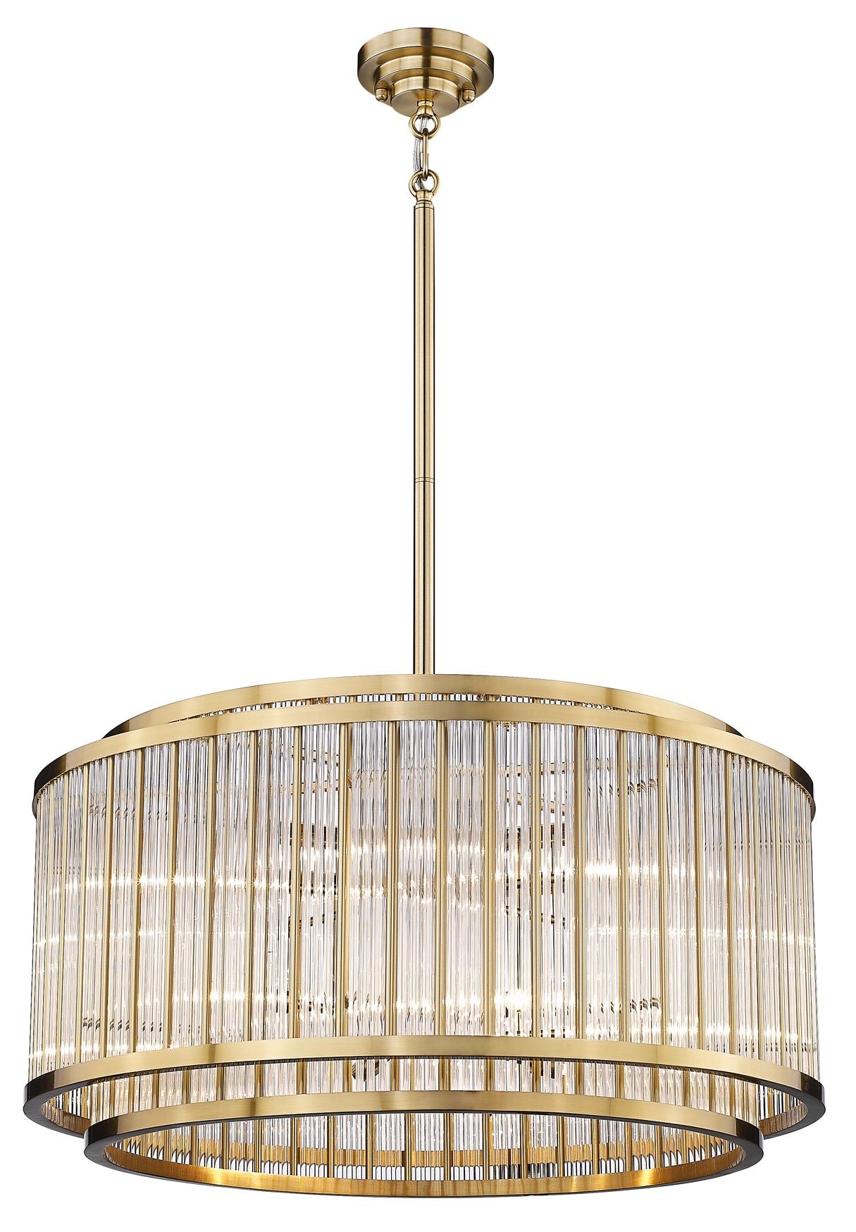 Waldorf Collection Round Chandelier Antique Brass
