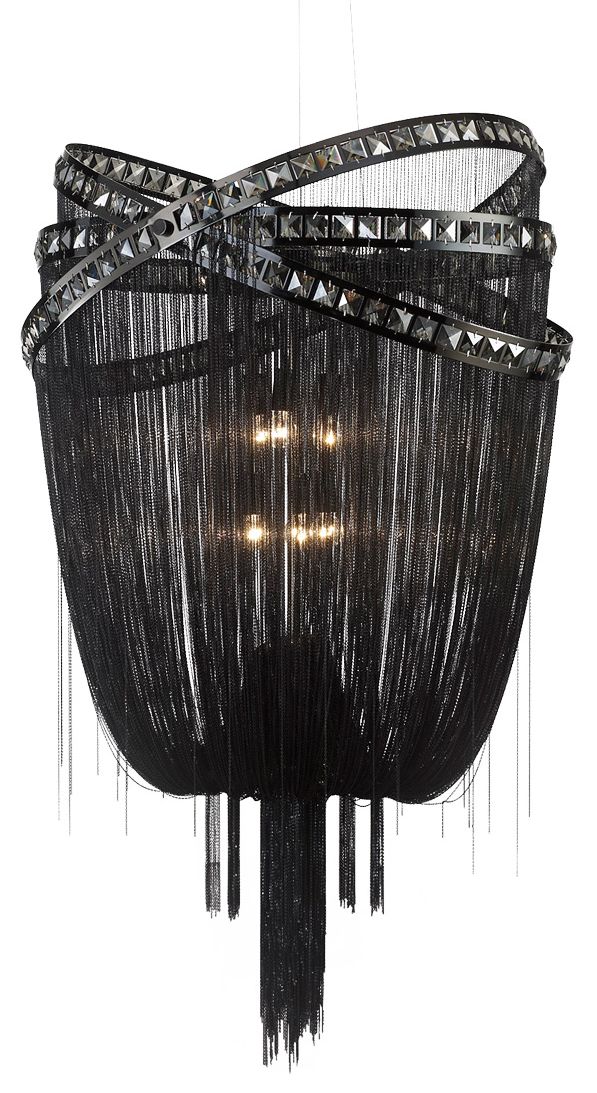 Wilshire Blvd. Collection Hanging Chandelier Black