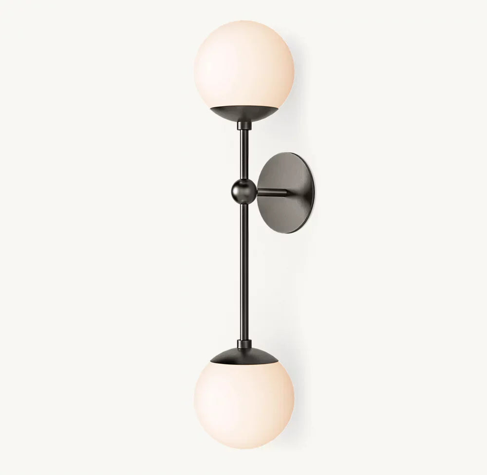 Cirque Double Wall Light, Bedroom Wall Sconce, detail 10