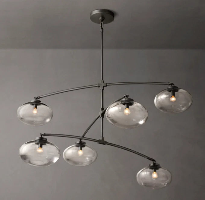glass chandelier shown as a main product image for dining rooms