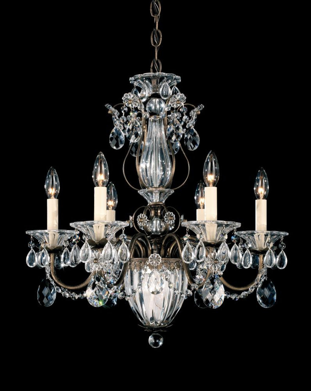 Charlotte Chandelier, 12-Light, Natural Brass