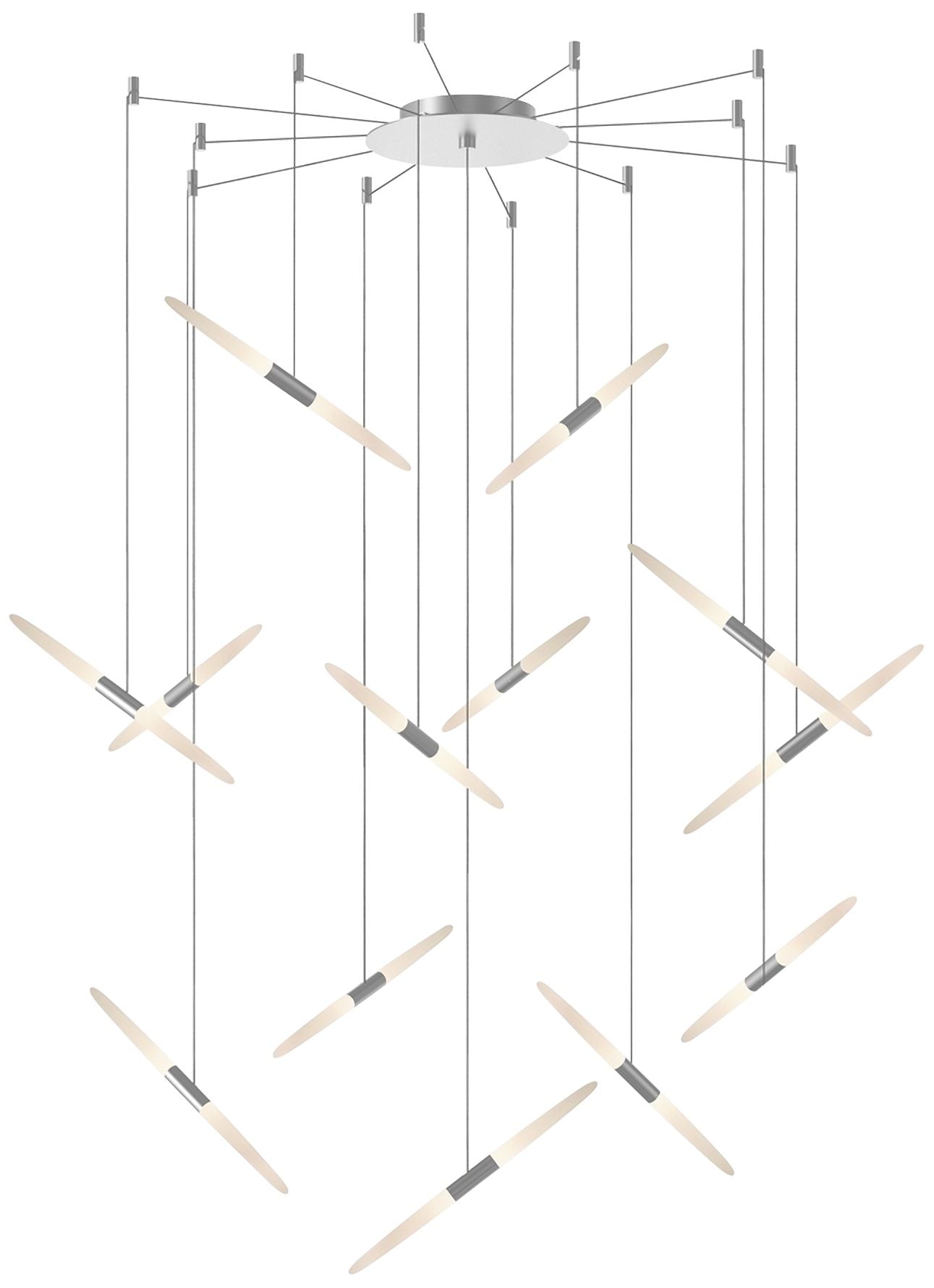 Ballet 27.25" Wide 13-Light Swag Satin LED Chandelier