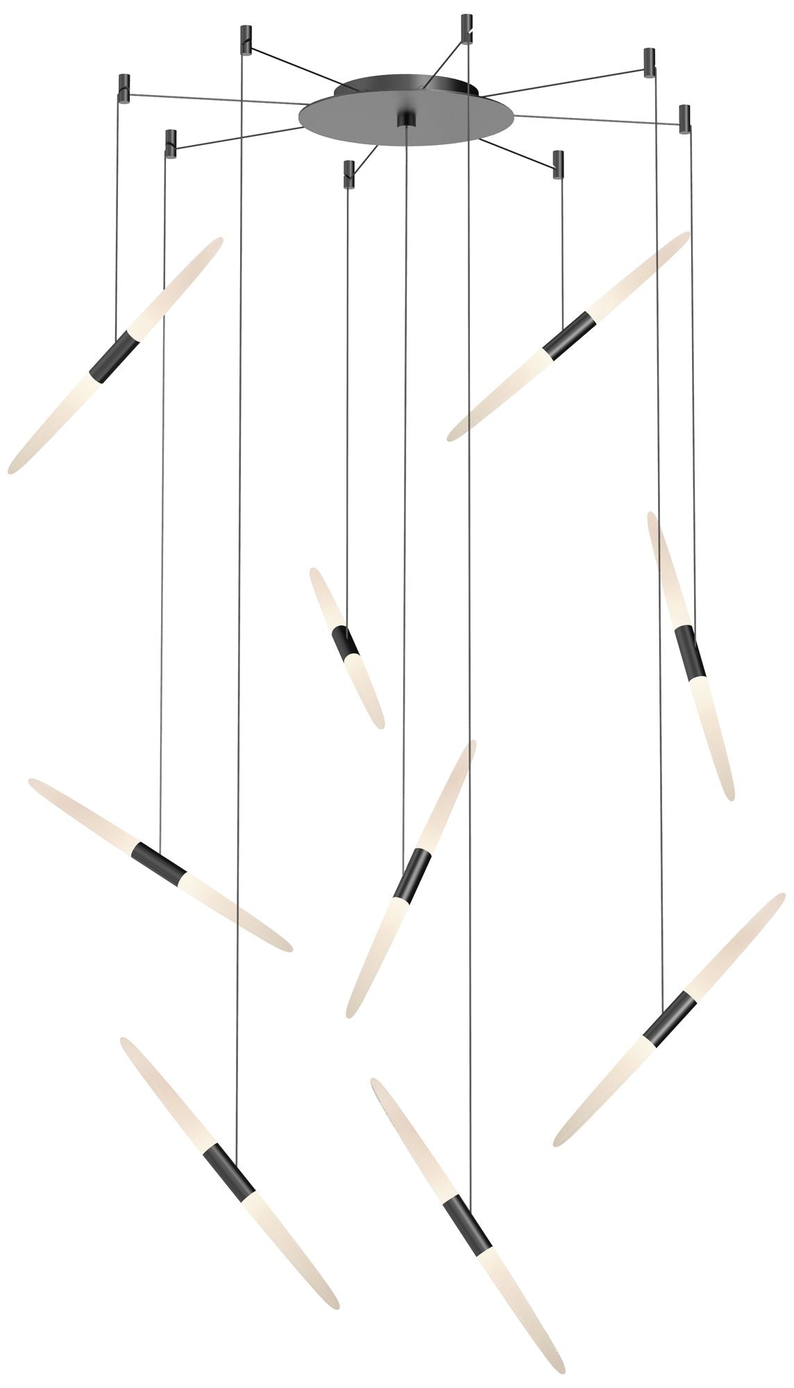 Ballet 9-Light Swag LED Satin Chandelier