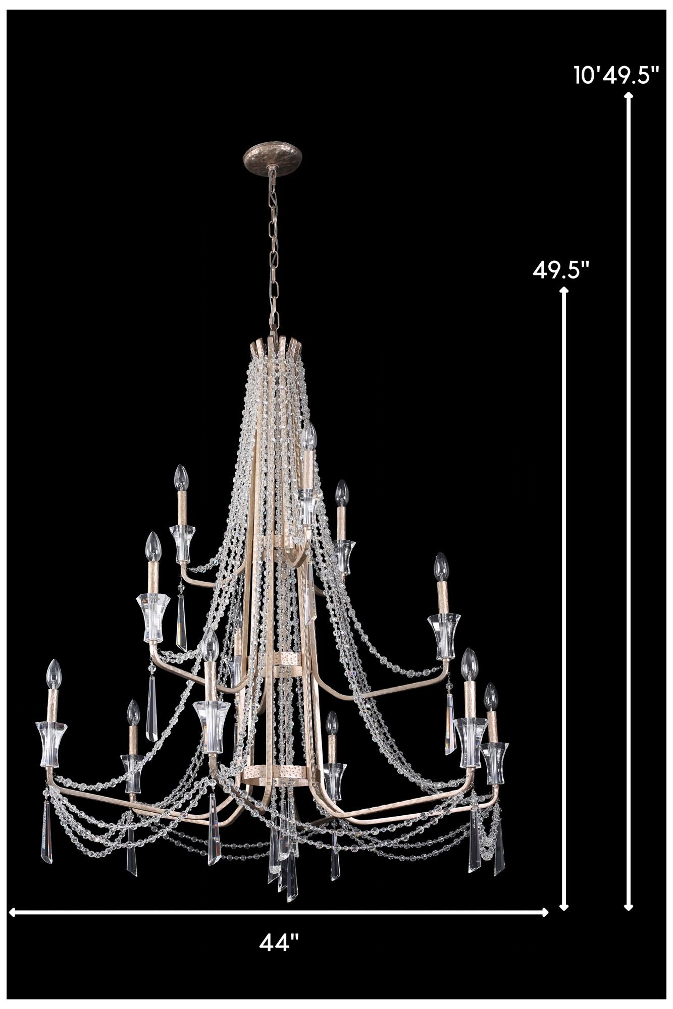 Barcelona 12-Light 3-Tier Chandelier