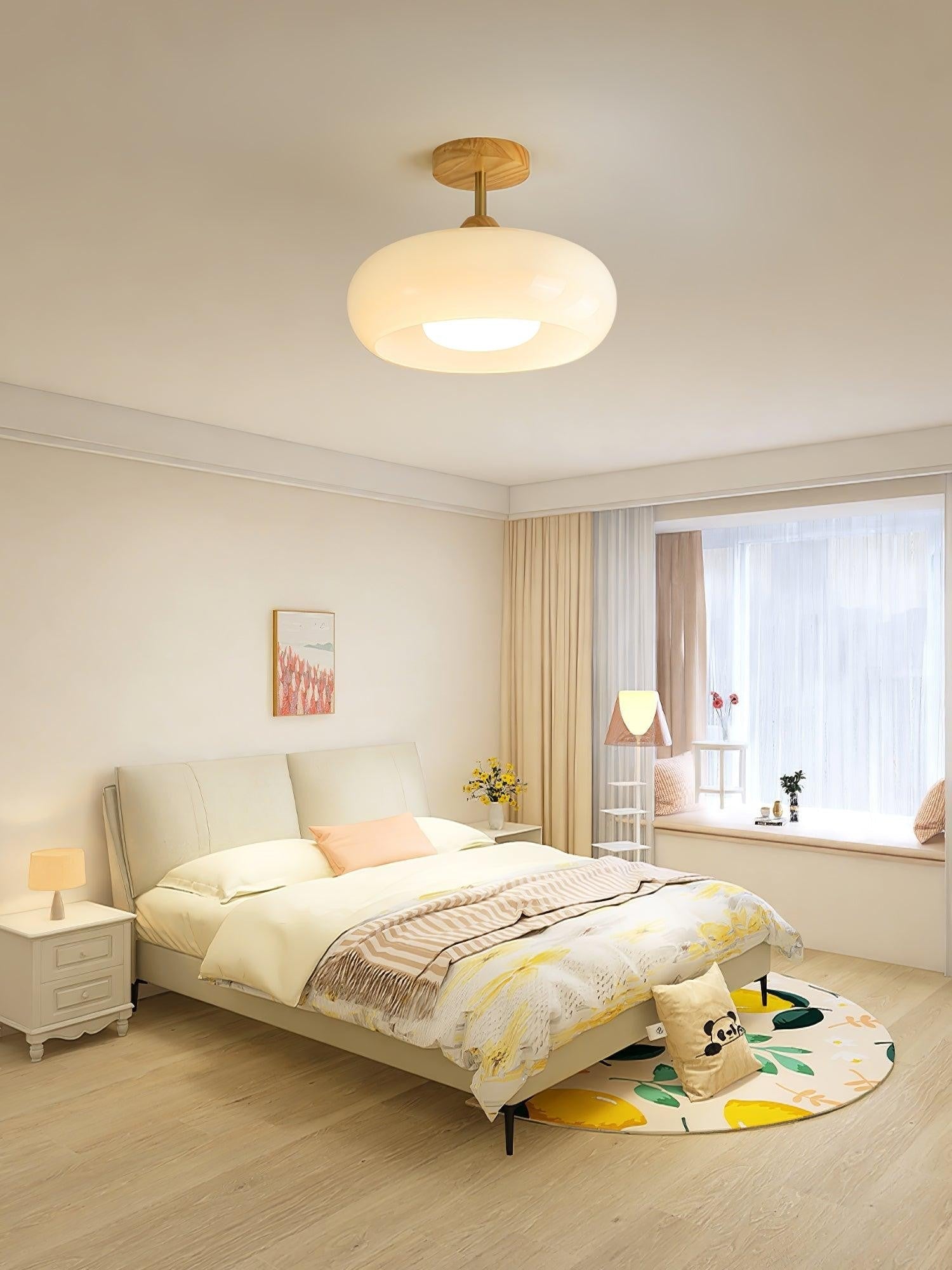 Bauhaus Glass Disc Ceiling Light