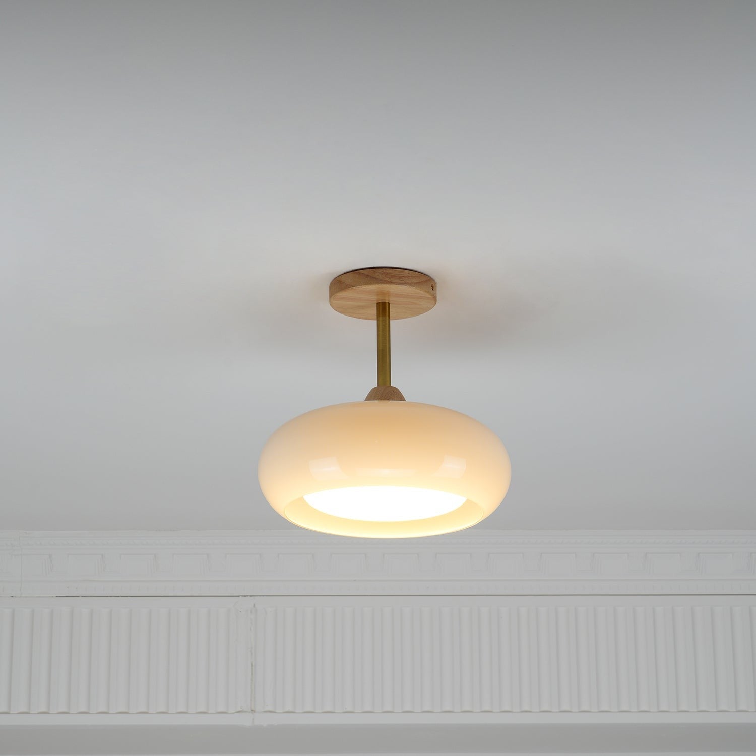 Bauhaus Glass Disc Ceiling Light