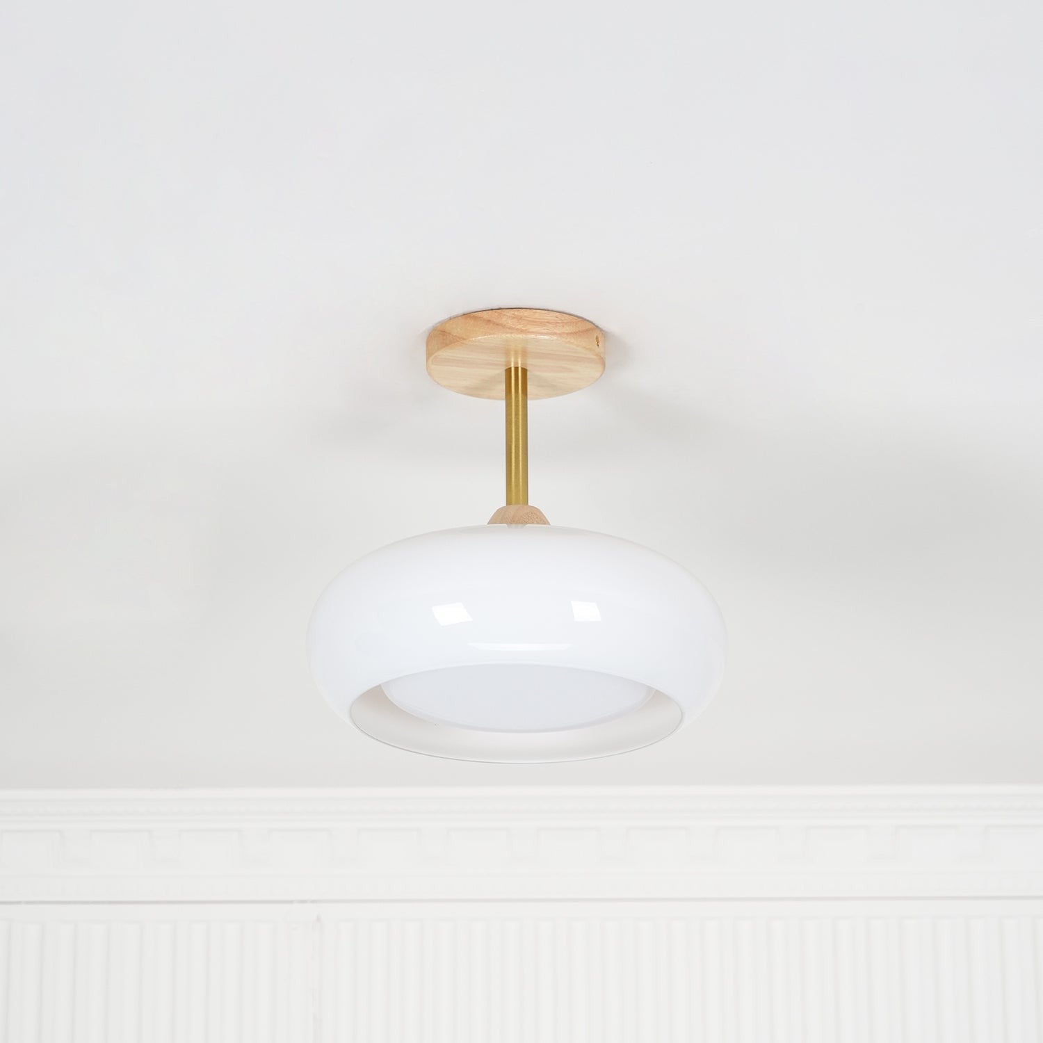 Bauhaus Glass Disc Ceiling Light