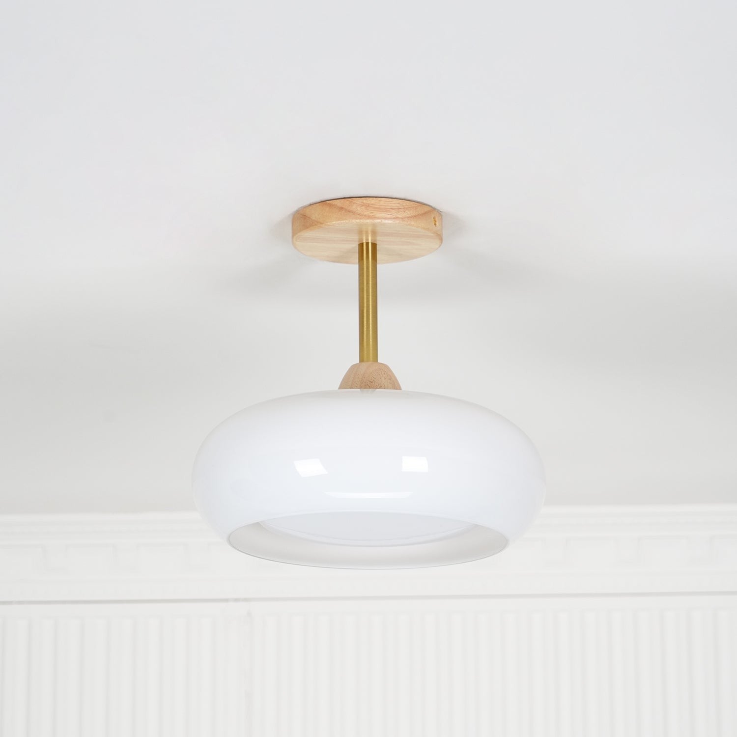 Bauhaus Glass Disc Ceiling Light