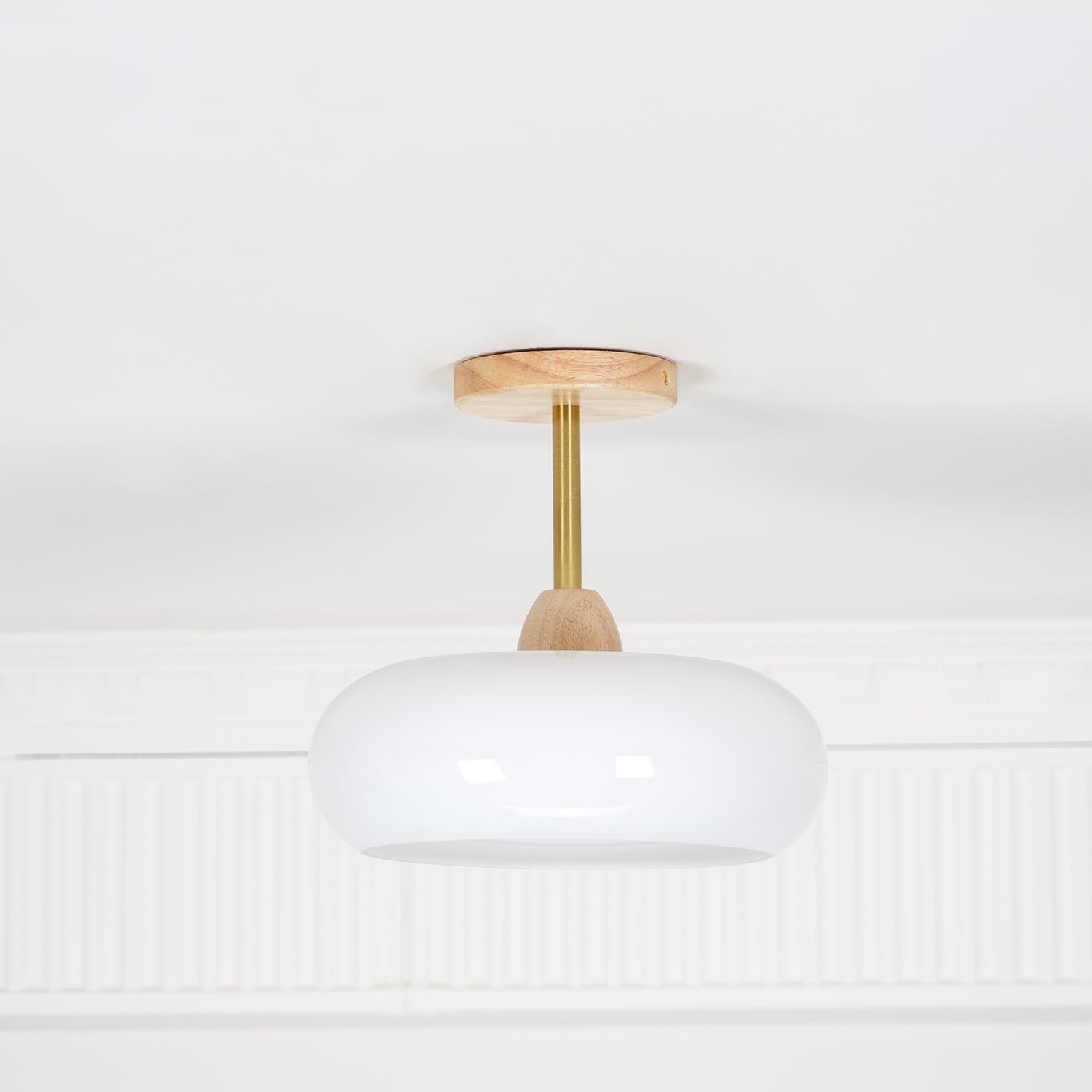 Bauhaus Glass Disc Ceiling Light