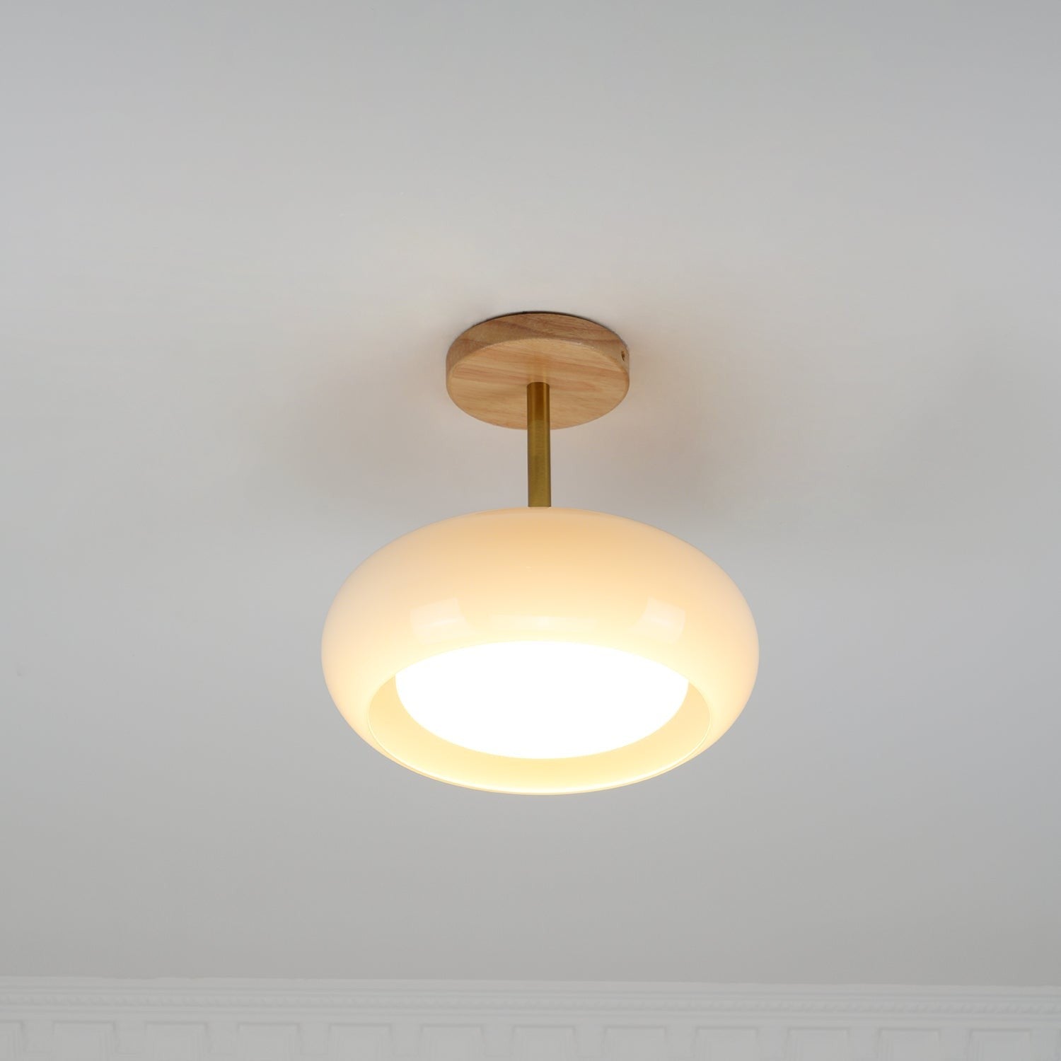 Bauhaus Glass Disc Ceiling Light