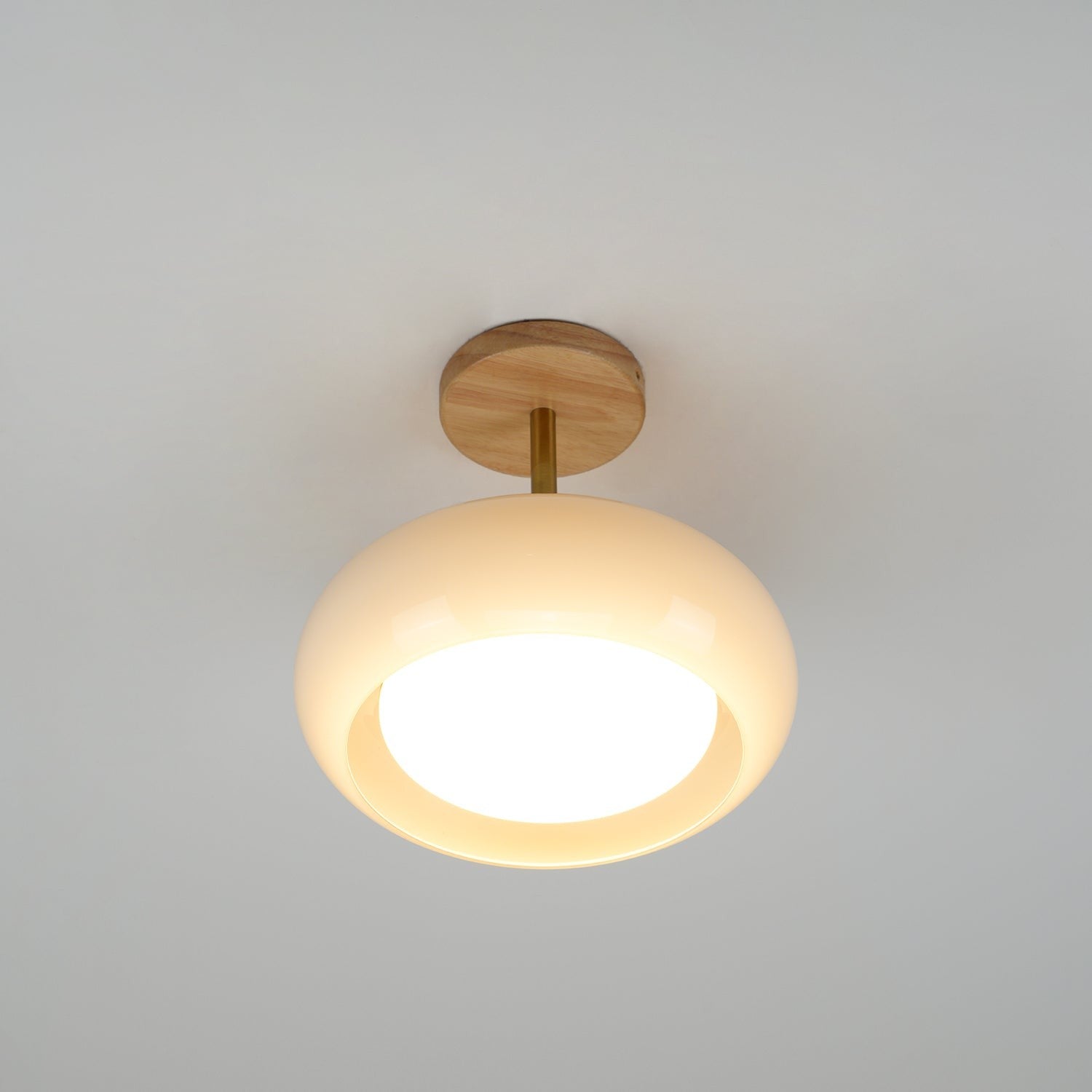 Bauhaus Glass Disc Ceiling Light