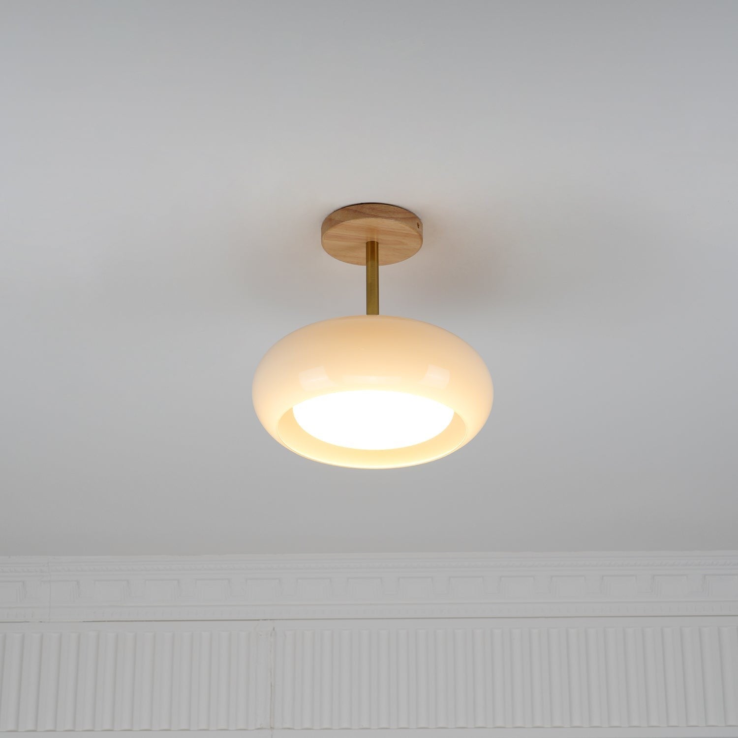Bauhaus Glass Disc Ceiling Light