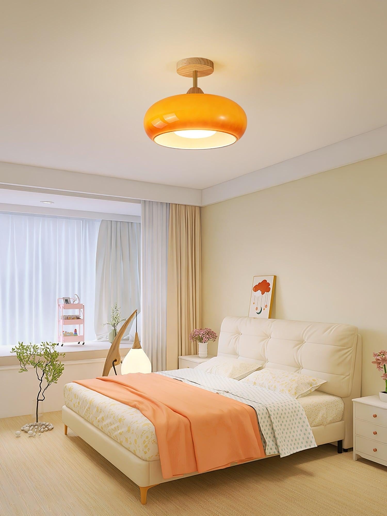 Bauhaus Glass Disc Ceiling Light