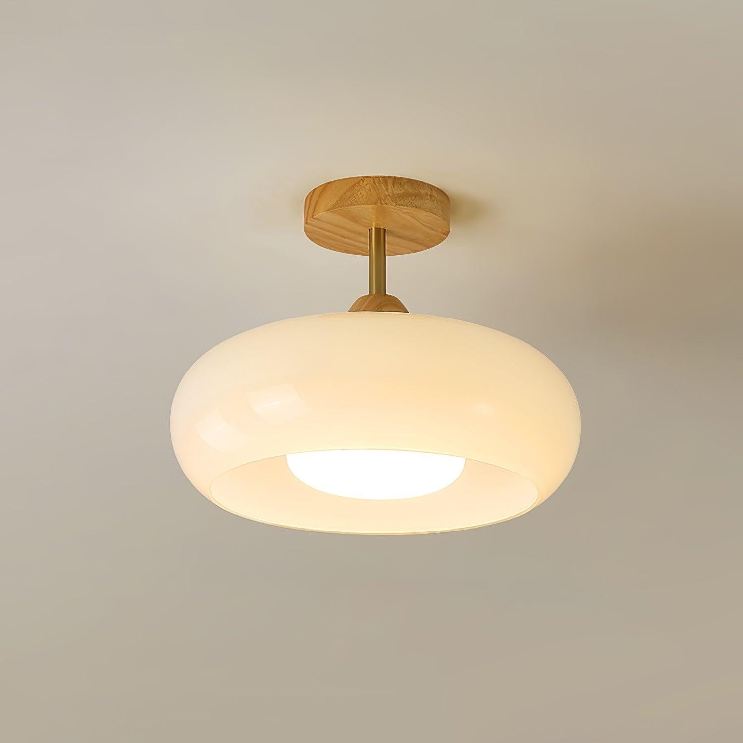 Bauhaus Glass Disc Ceiling Light