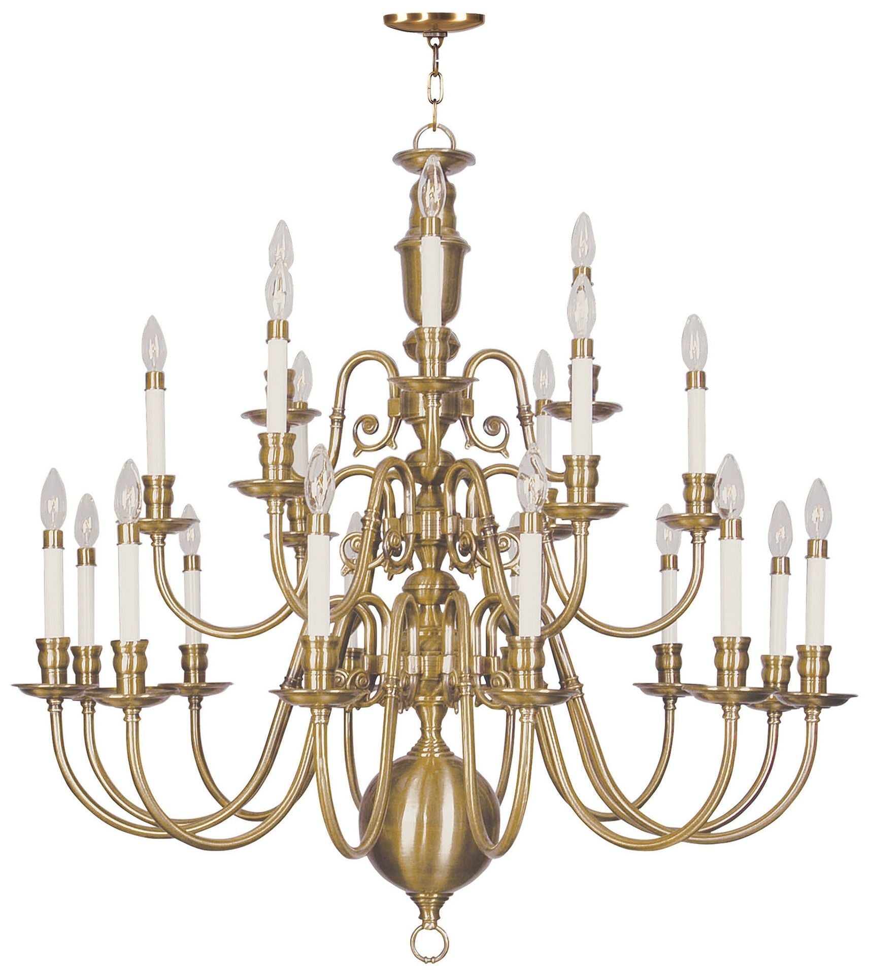 Beacon Hill 21-Light Flemish Brass Chandelier
