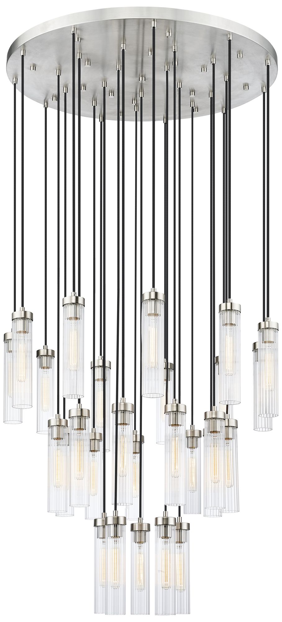 Beau Brushed Nickel 27-Light Chandelier