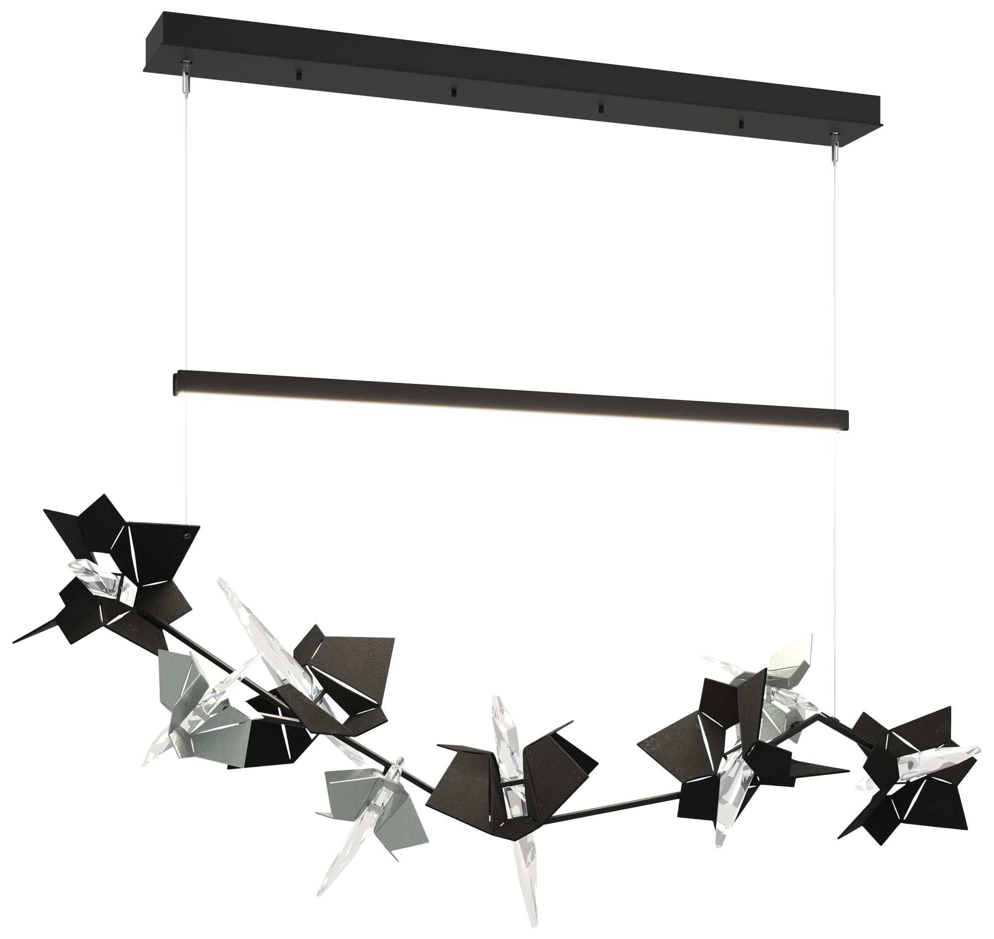 Belladonna 50.25" Wide Black LED Linear Pendant Light