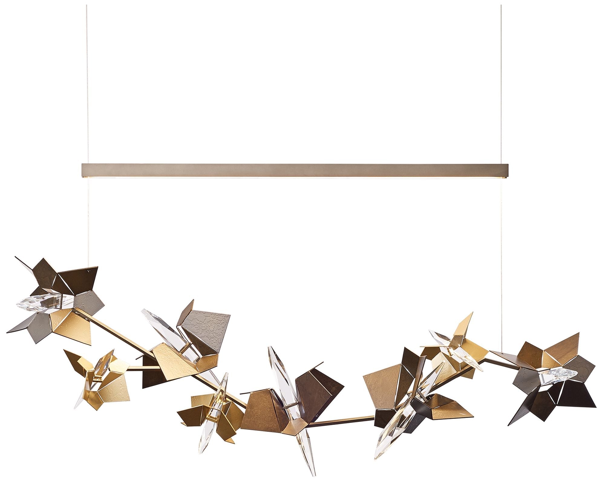Belladonna LED Smoke Finish Gold Chandelier