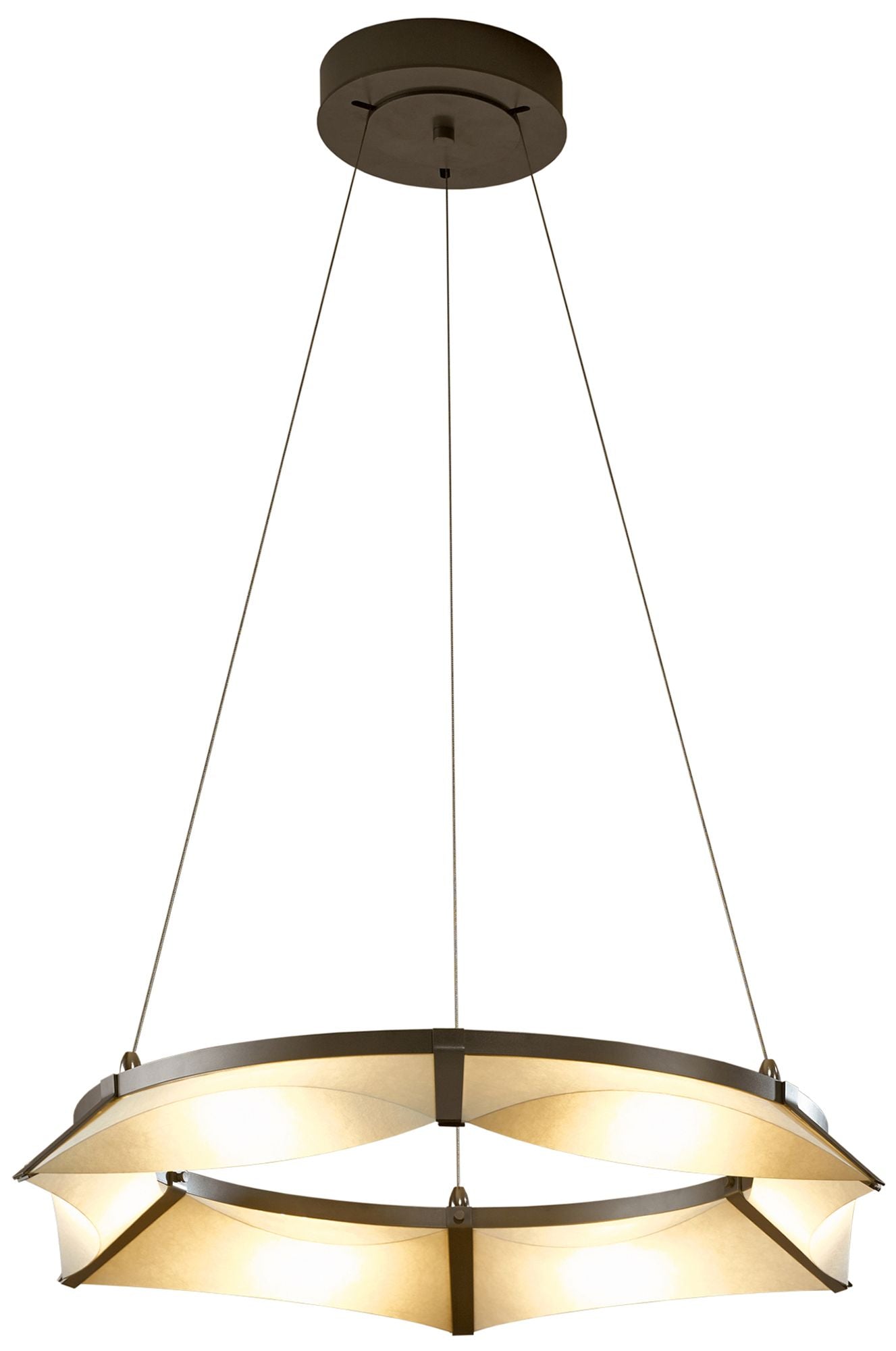 Bento LED Dark Smoke Finish Spun Chandelier