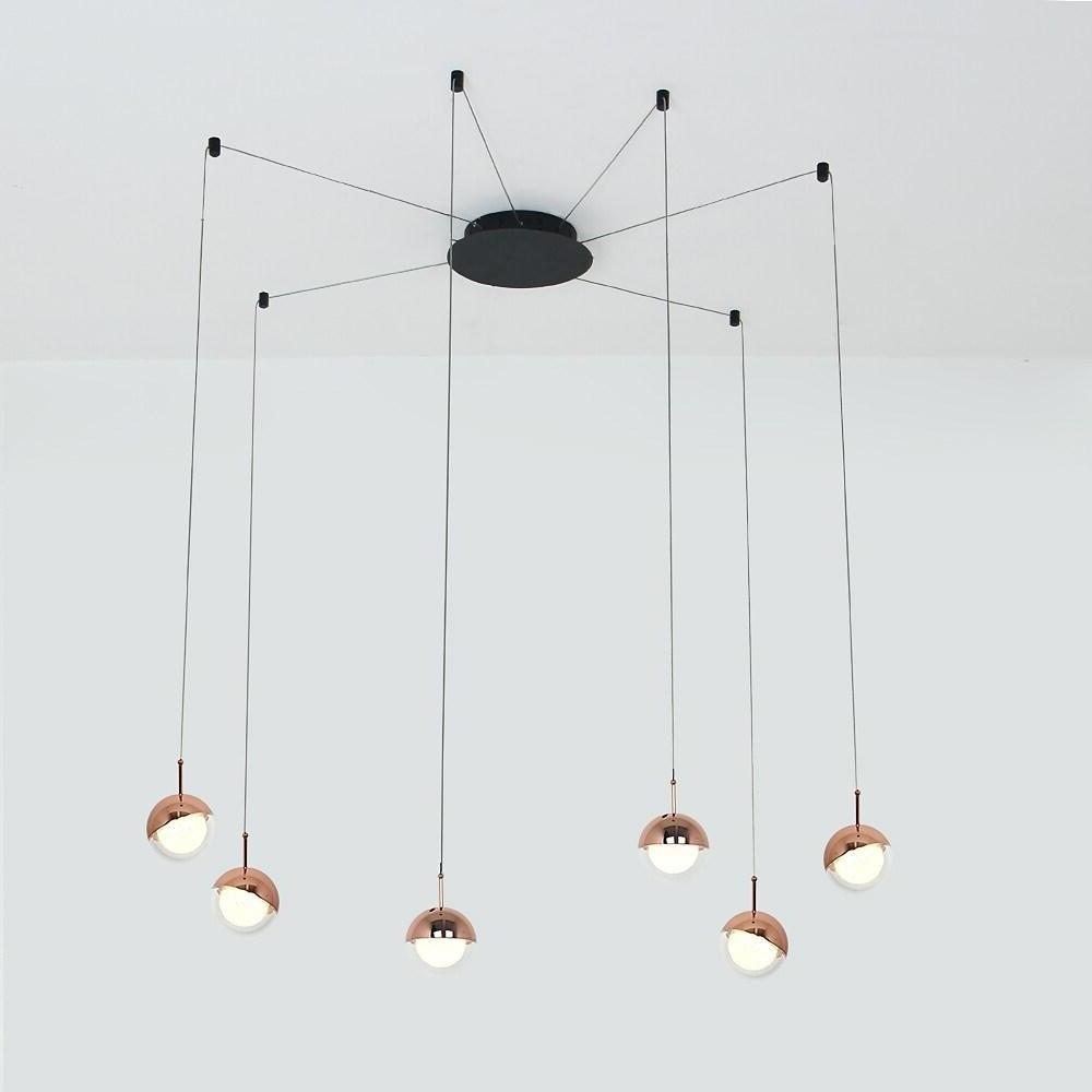Mini Globe Cluster Design Chandelier Light Metal Light