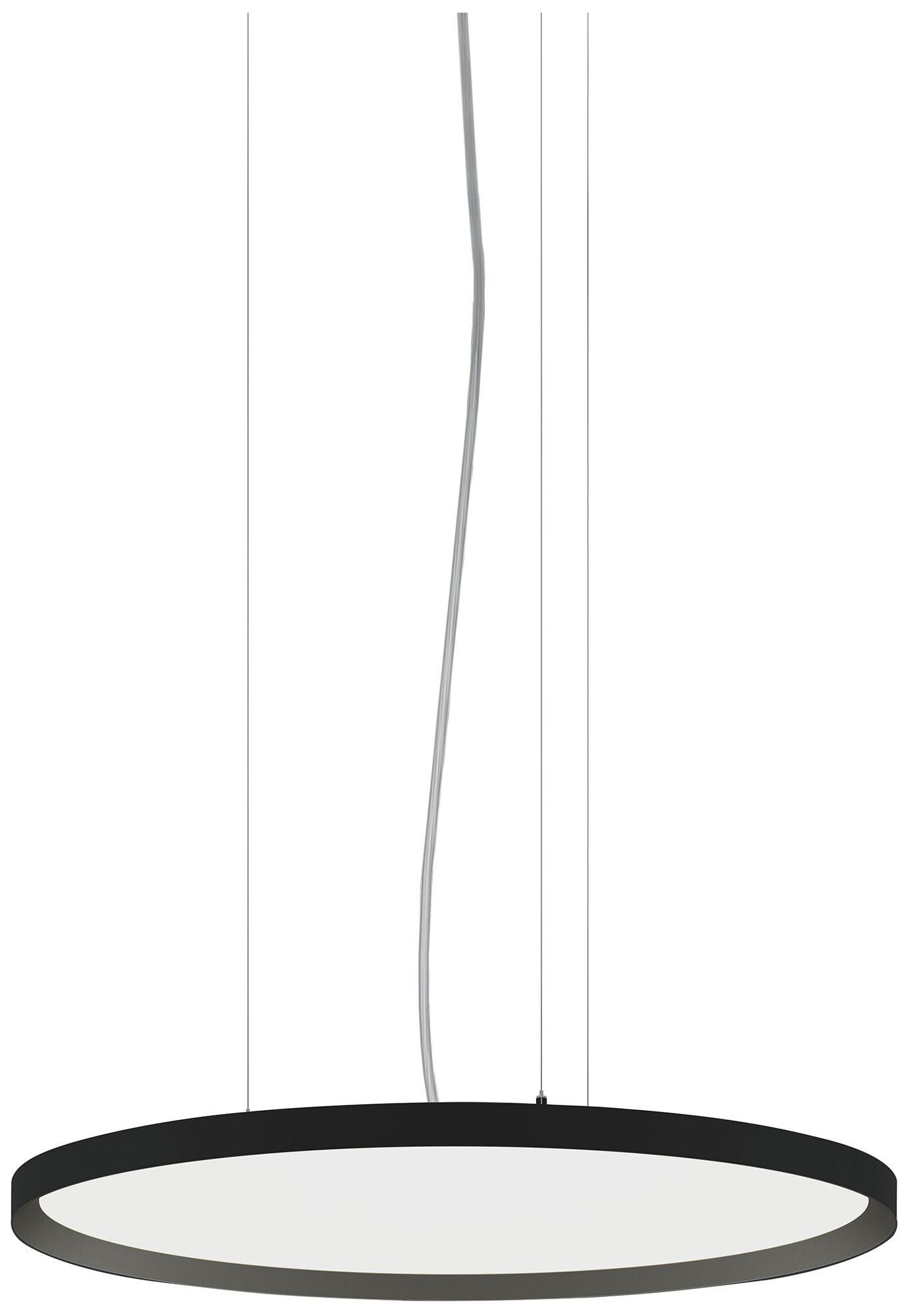 Bina 24" Round Direct/Indirect Light Black Chandelier