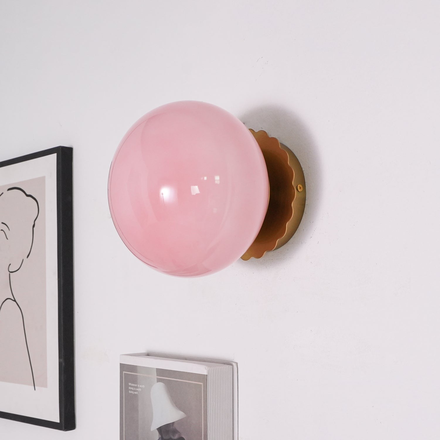 Blush Glass Wall Sconce