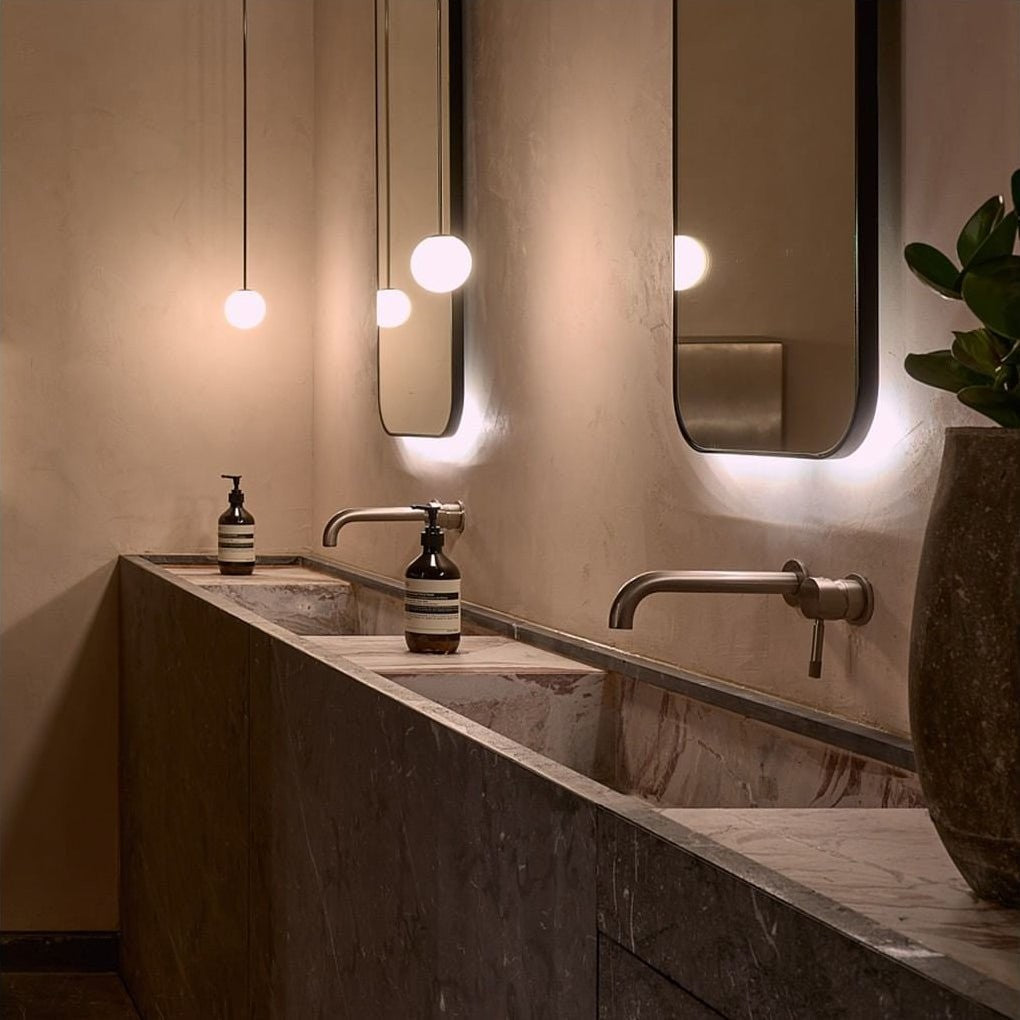 Brass Globe Rod Pendant Light
