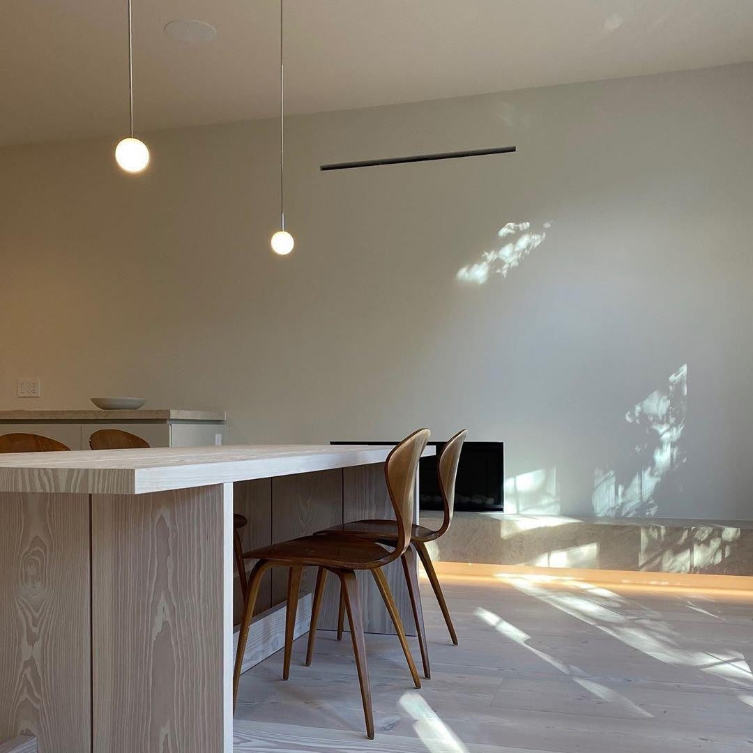 Brass Globe Rod Pendant Light