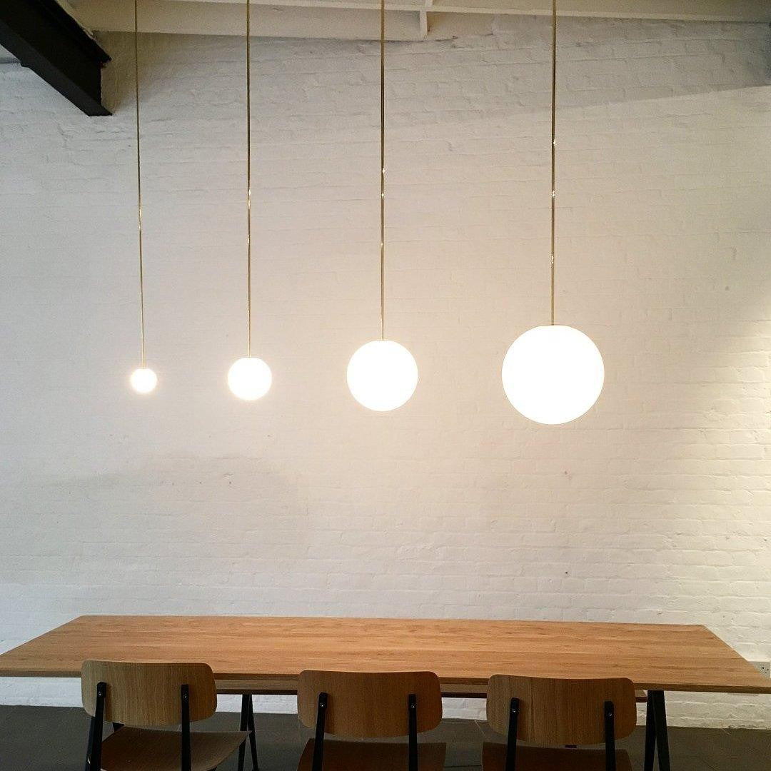Brass Globe Rod Pendant Light