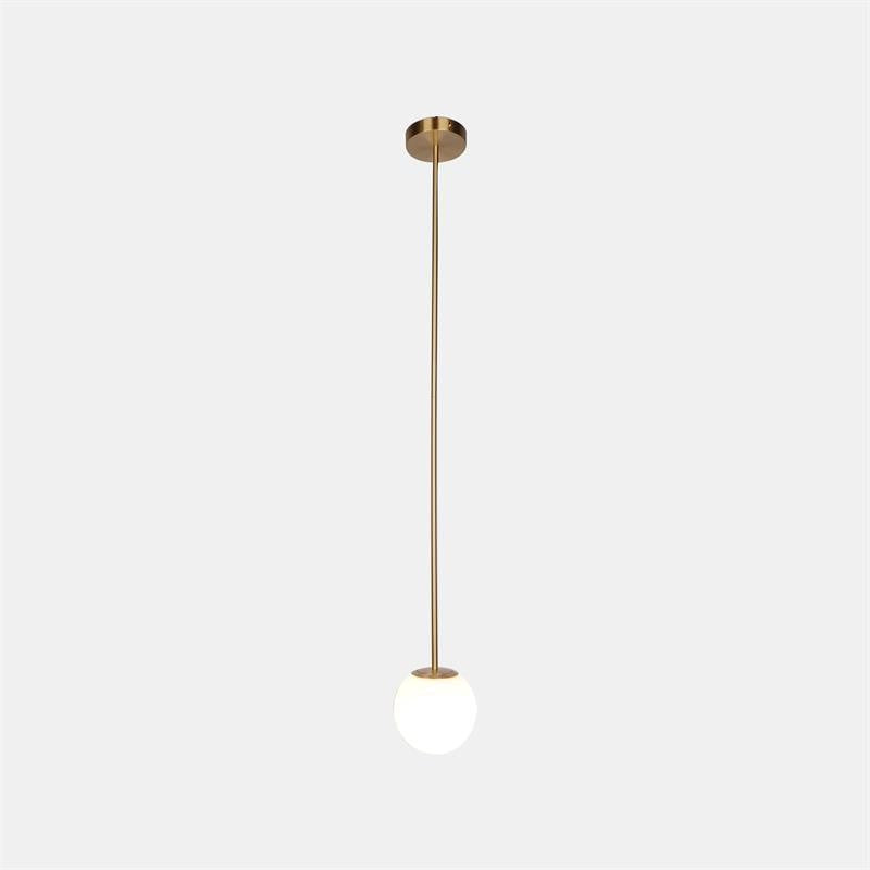 Brass Globe Rod Pendant Light