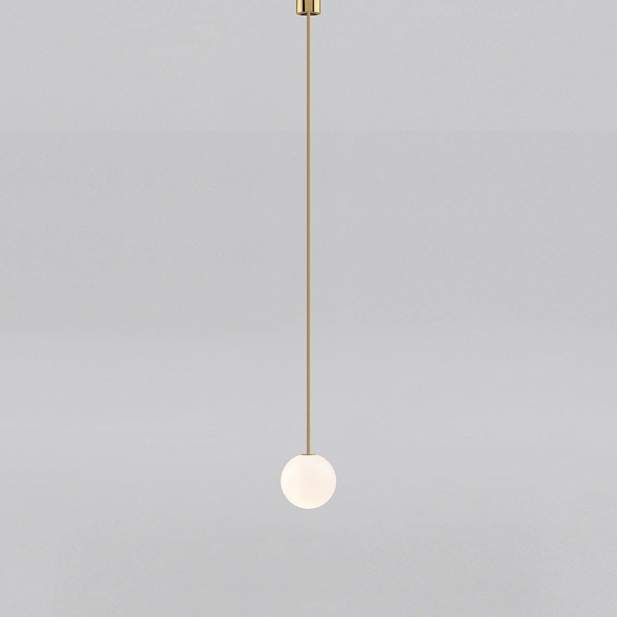 Brass Globe Rod Pendant Light