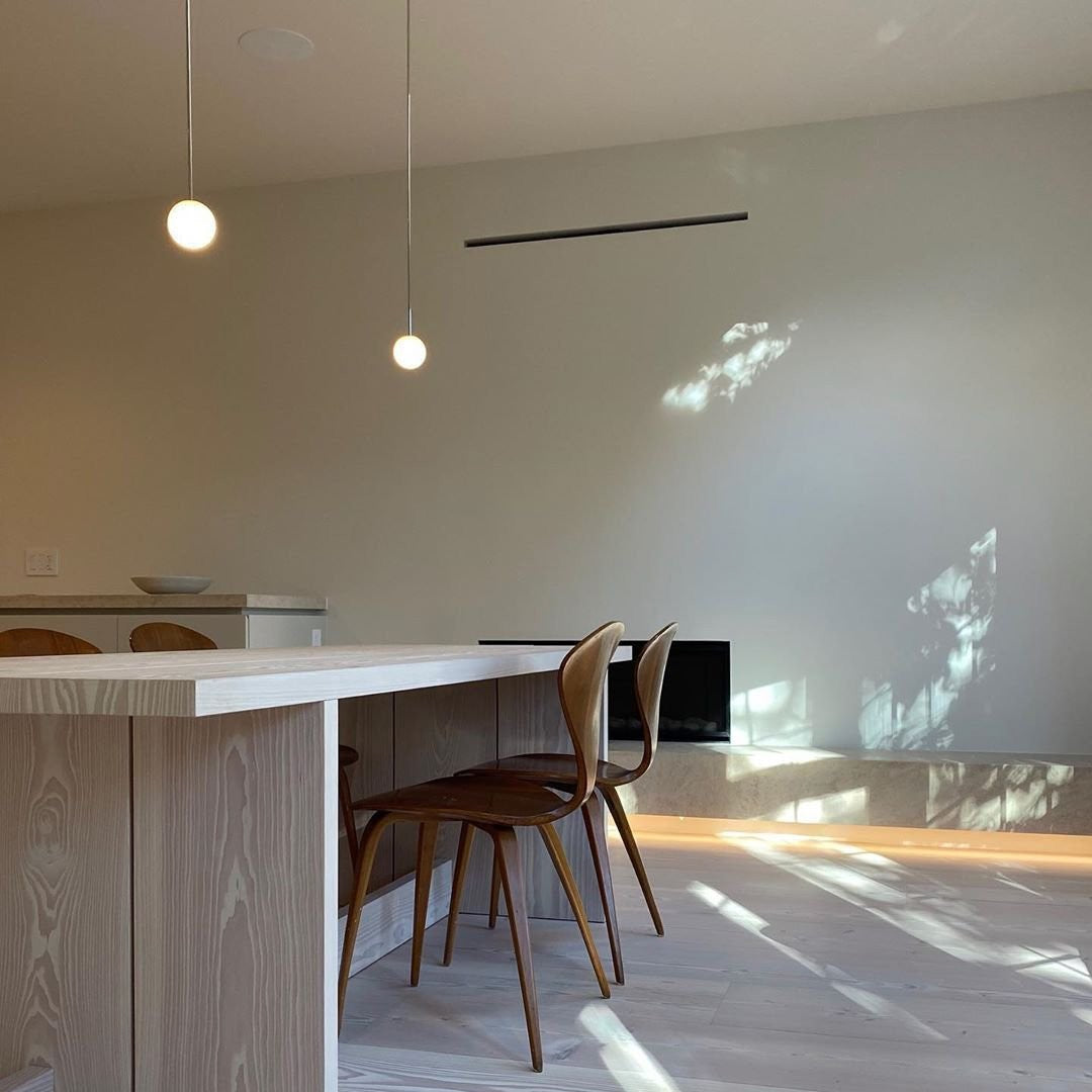 Brass Globe Rod Pendant Light