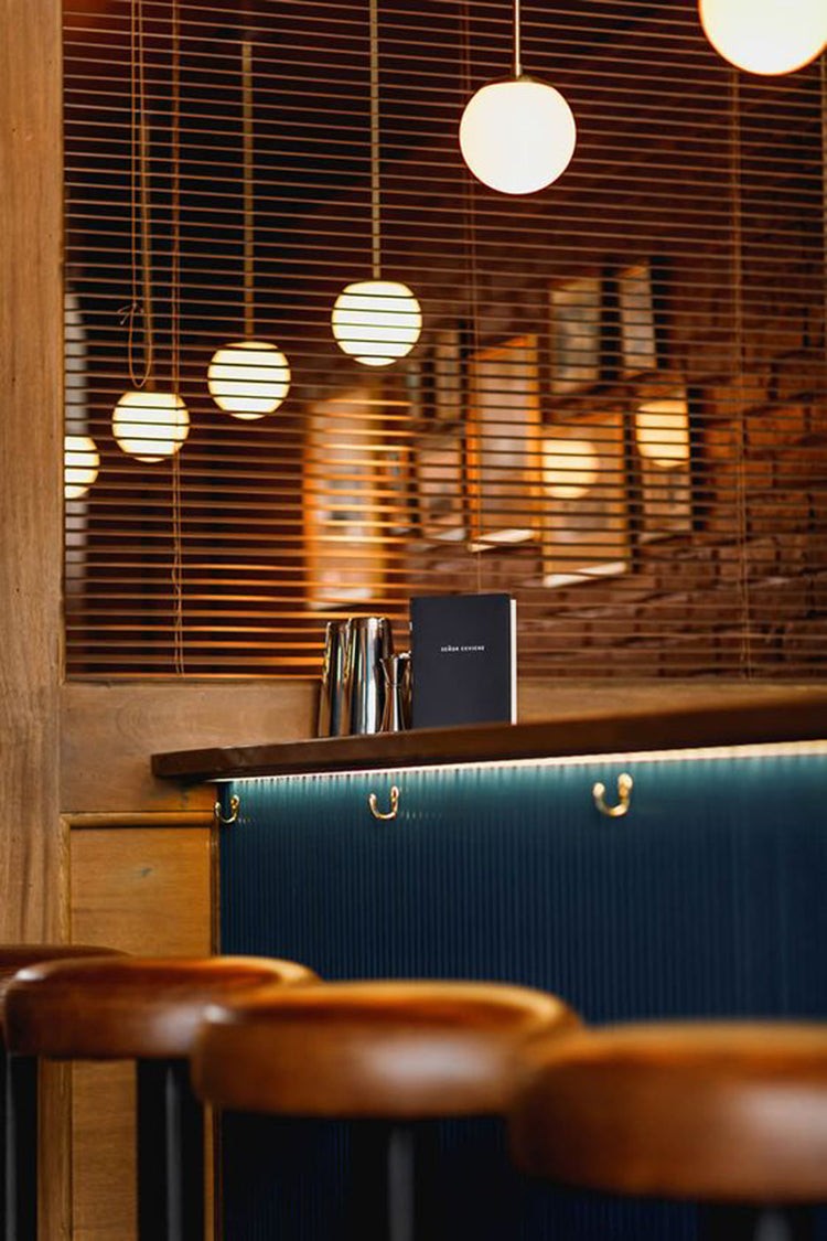 Brass Globe Rod Pendant Light