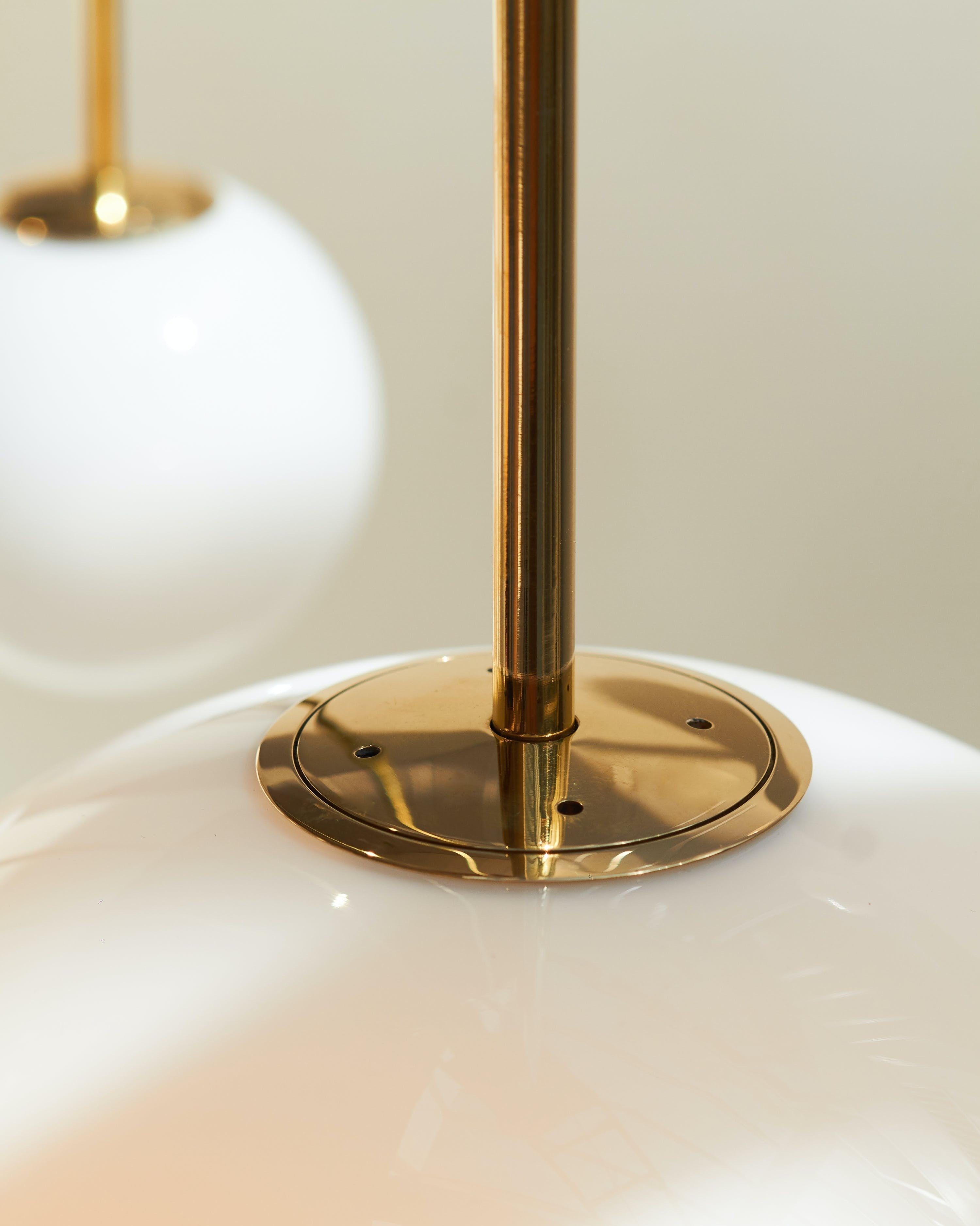 Brass Globe Rod Pendant Light