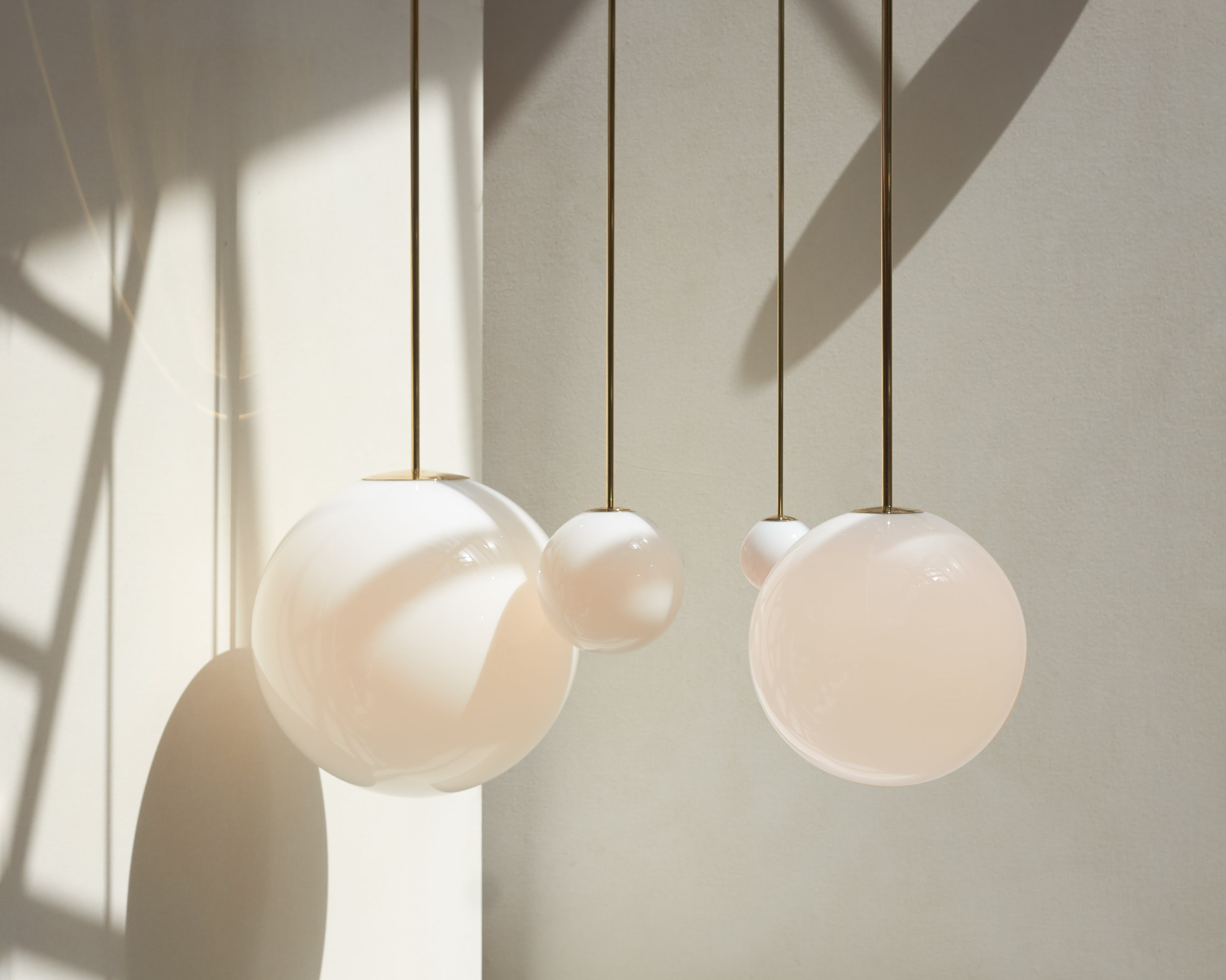 Brass Globe Rod Pendant Light