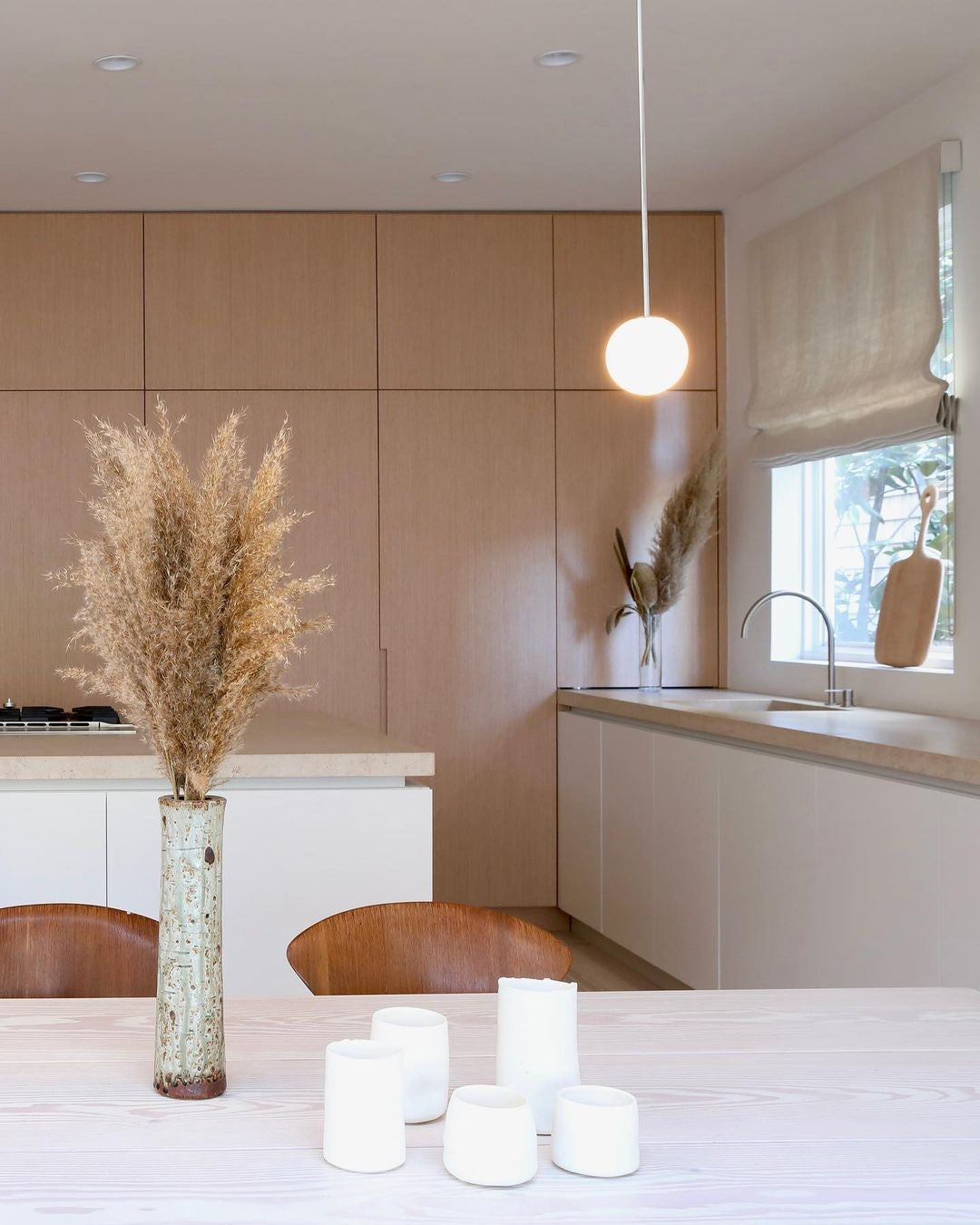 Brass Globe Rod Pendant Light