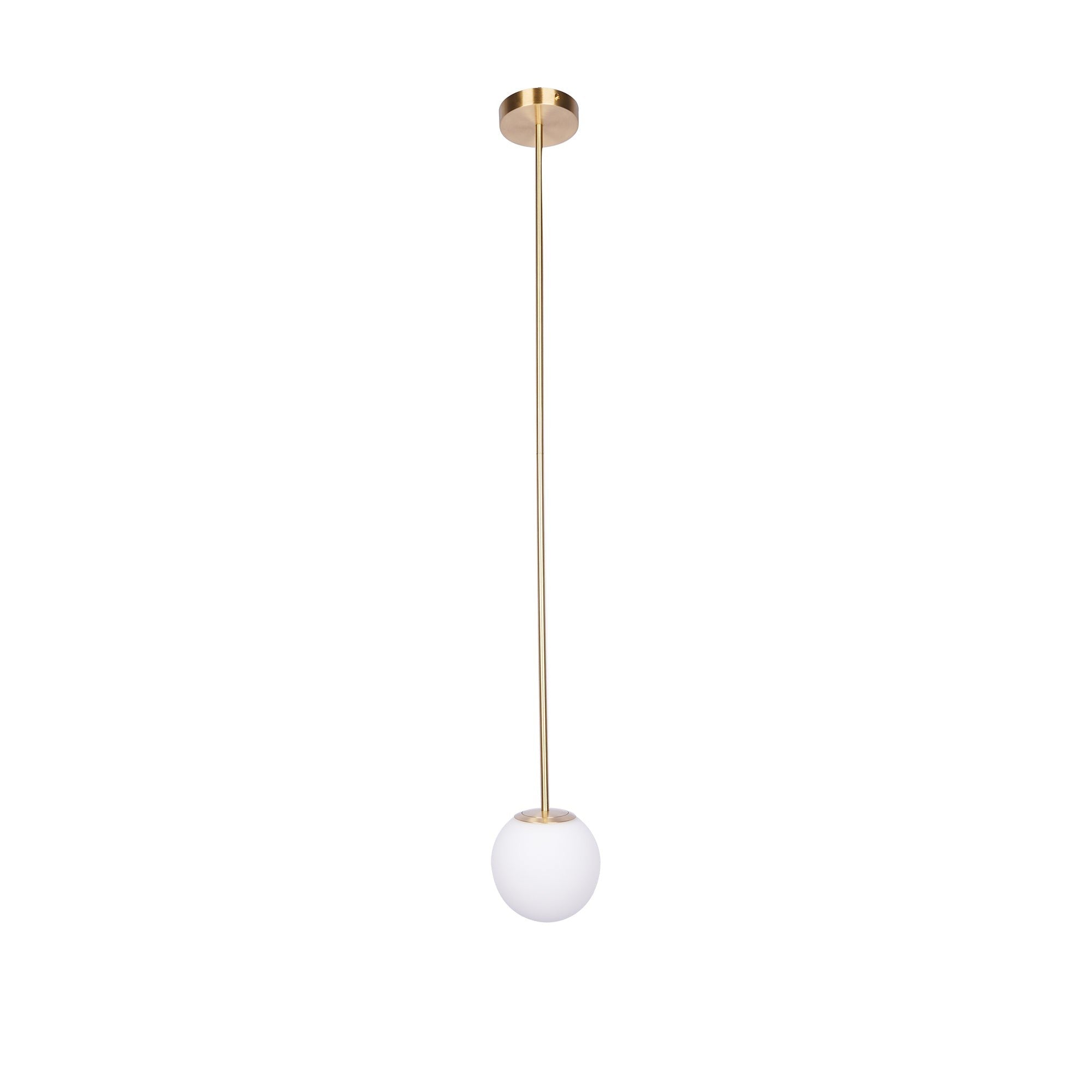 Brass Globe Rod Pendant Light