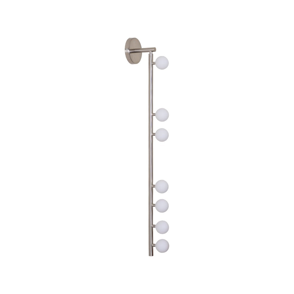 Side view of glass vanity light for scale and shape reference