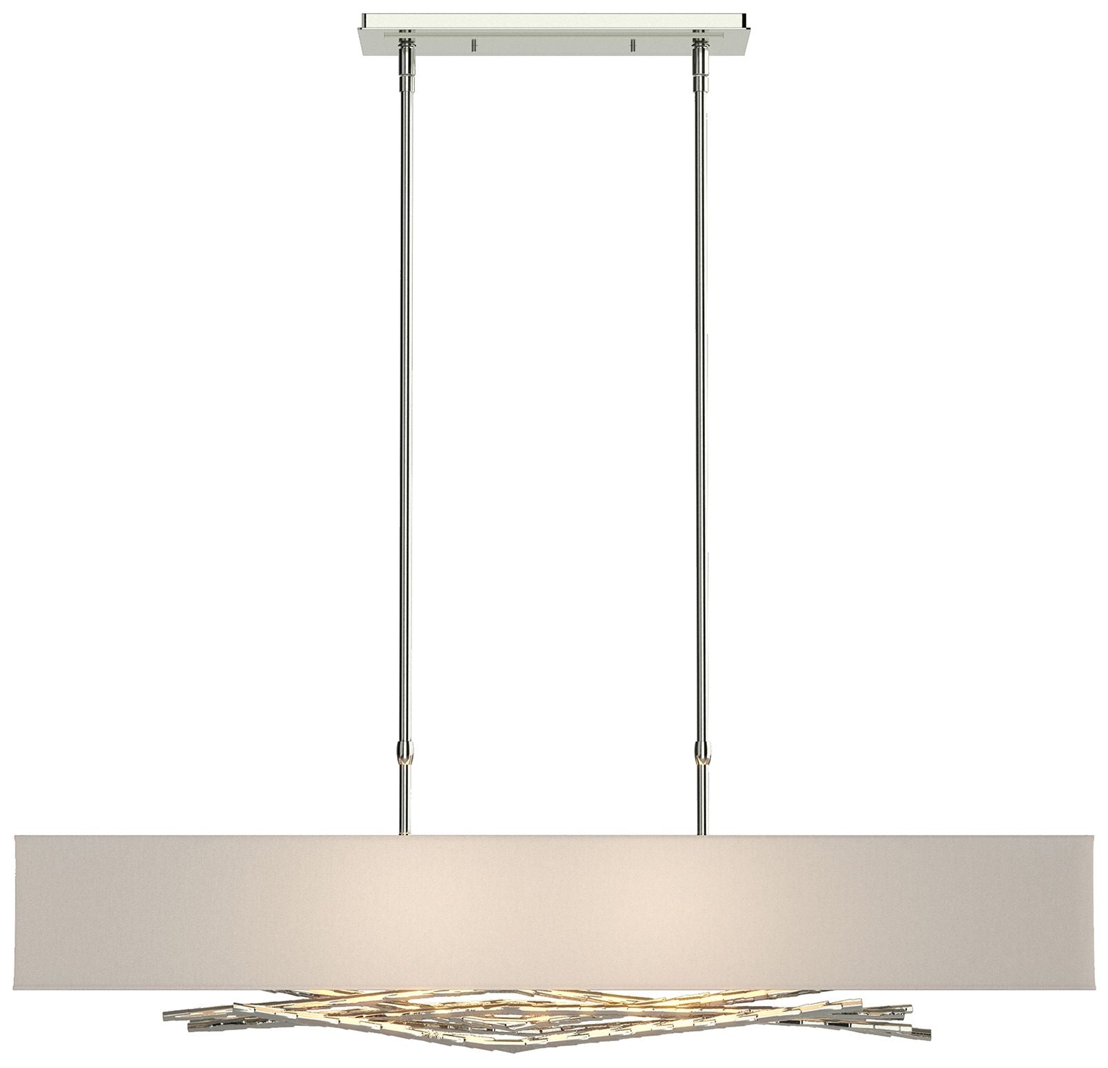 Brindille 42" Sterling Long Flax Chandelier