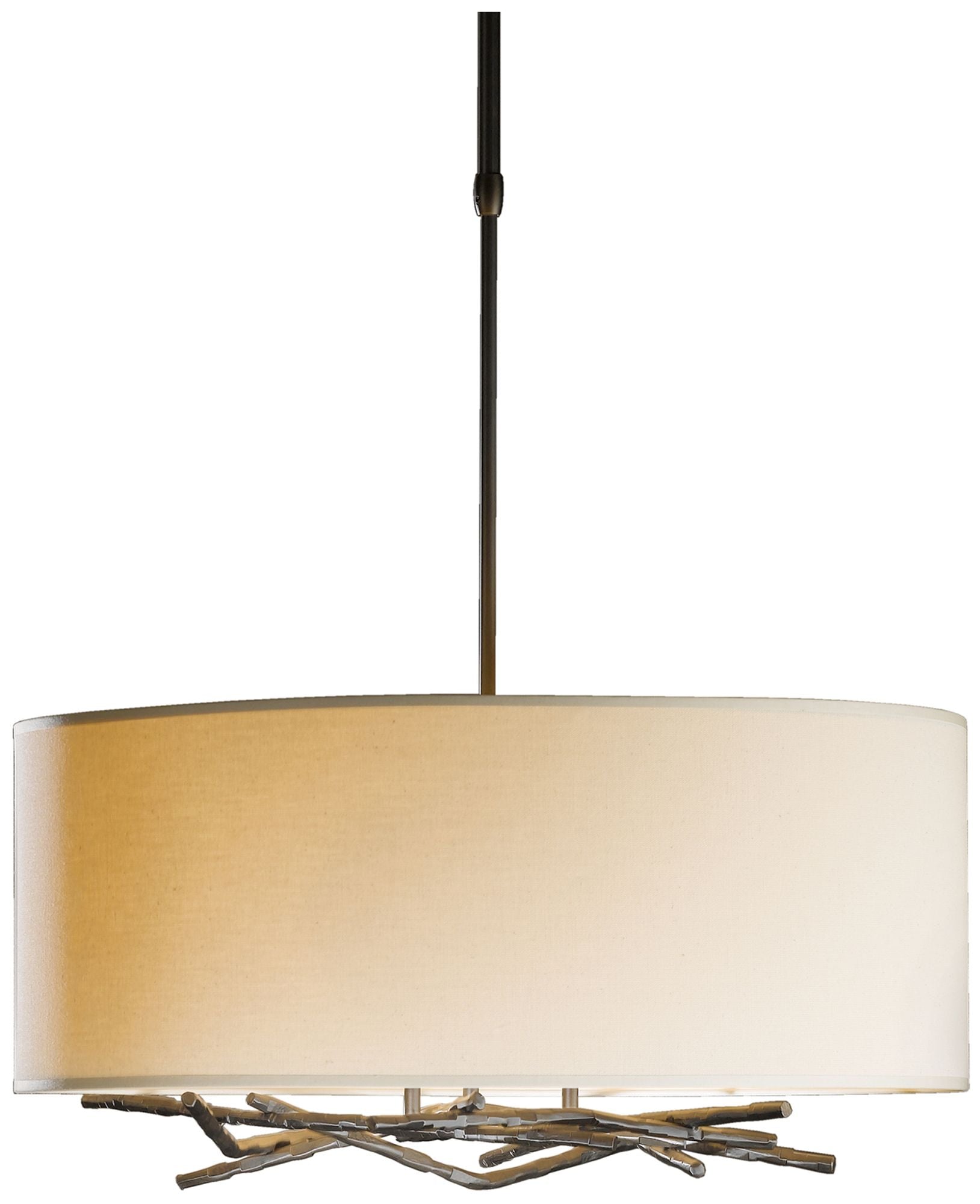 Brindille Drum Shade Smoke Chandelier