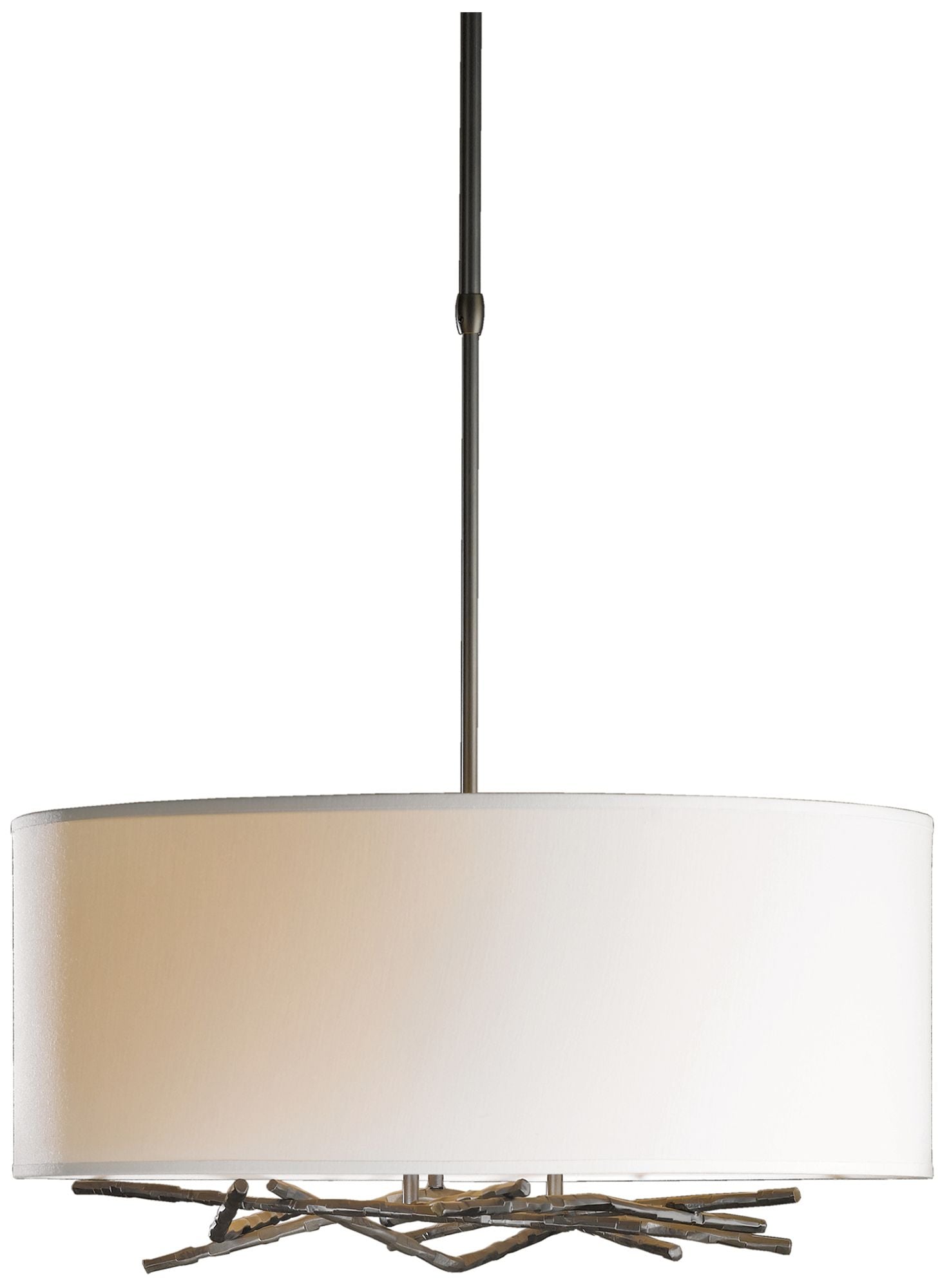 Brindille Drum Shade Smoke Shade Chandelier