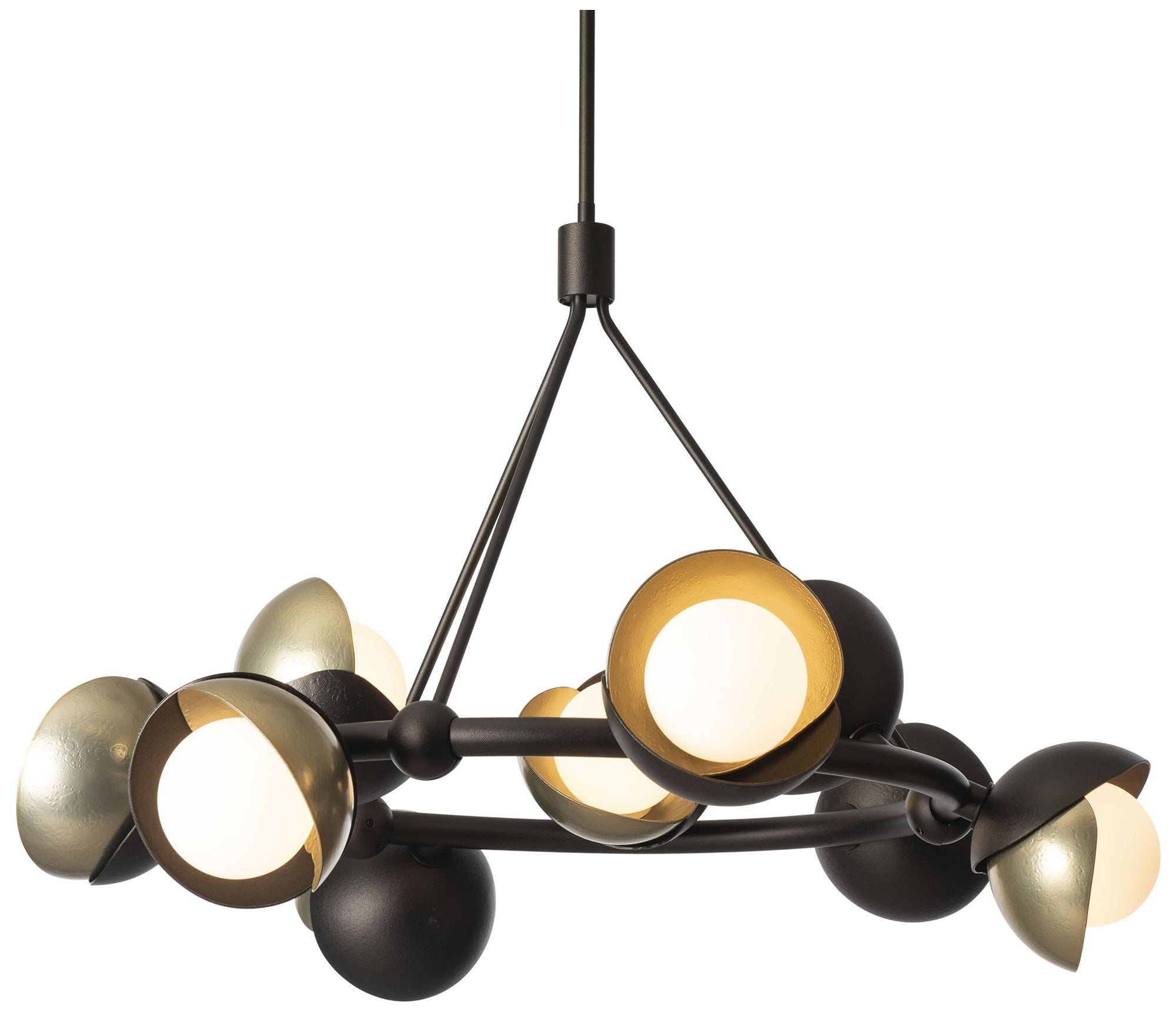 Brooklyn 32" Wide Double Shade 9-Light Oil Chandelier