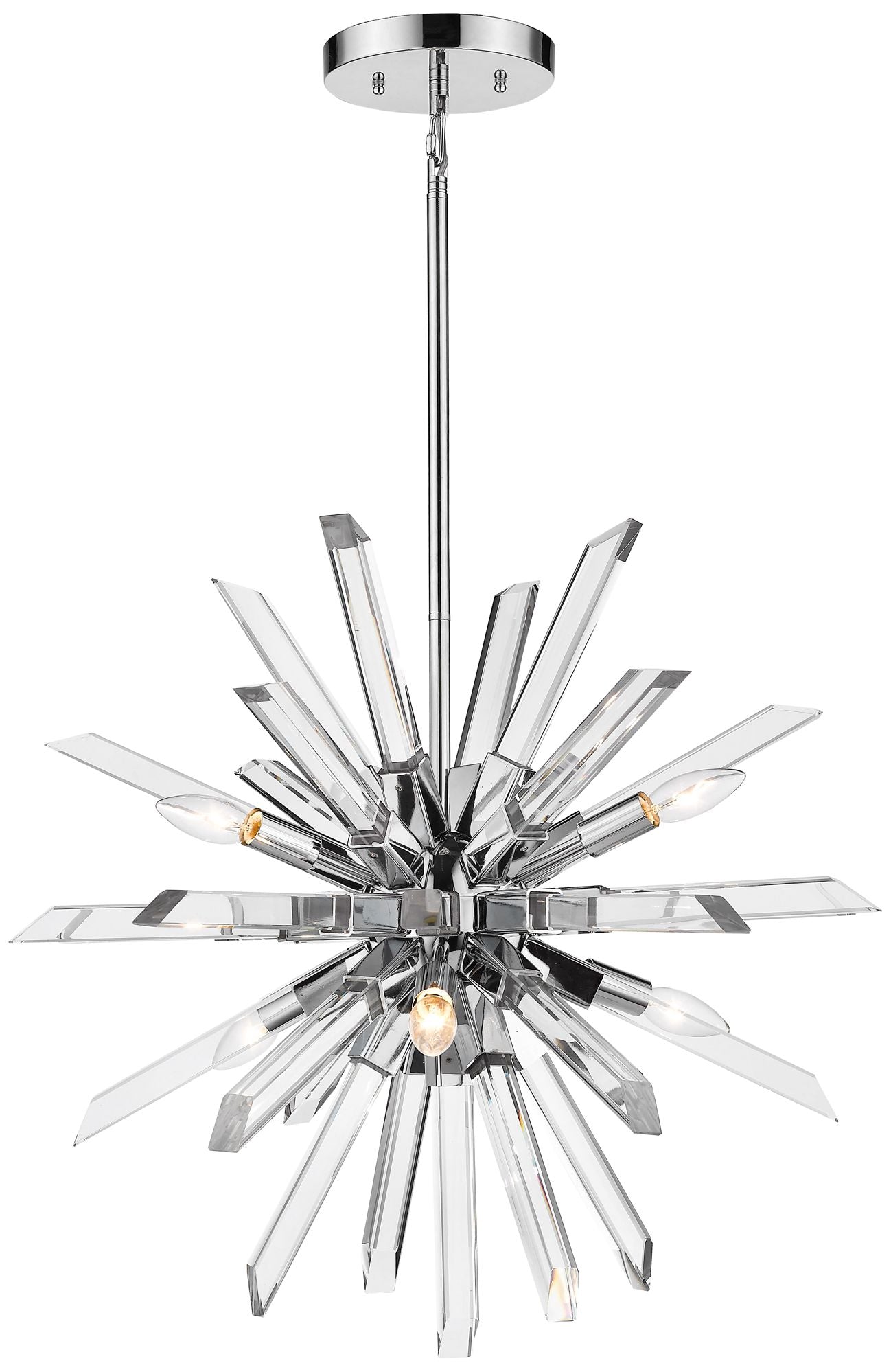 Burst Chrome 6-Light Chandelier