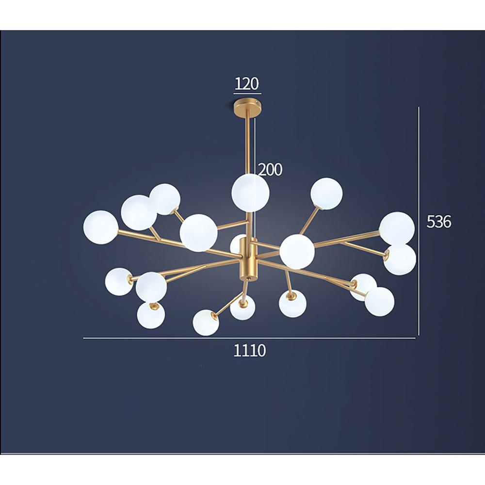 Cluster Globes Metal Bubble Glass Chandelier