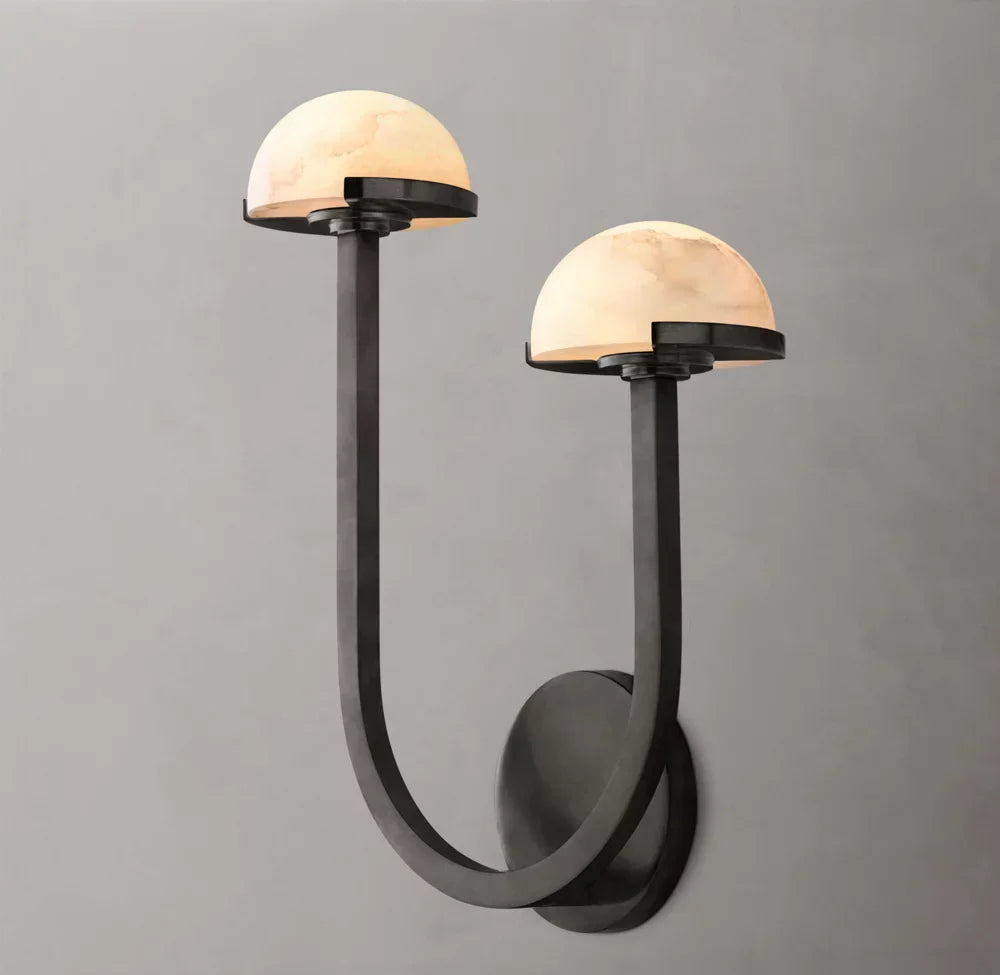 Pedra Double Wall Light - Right, Bedroom Wall Sconce, detail 3