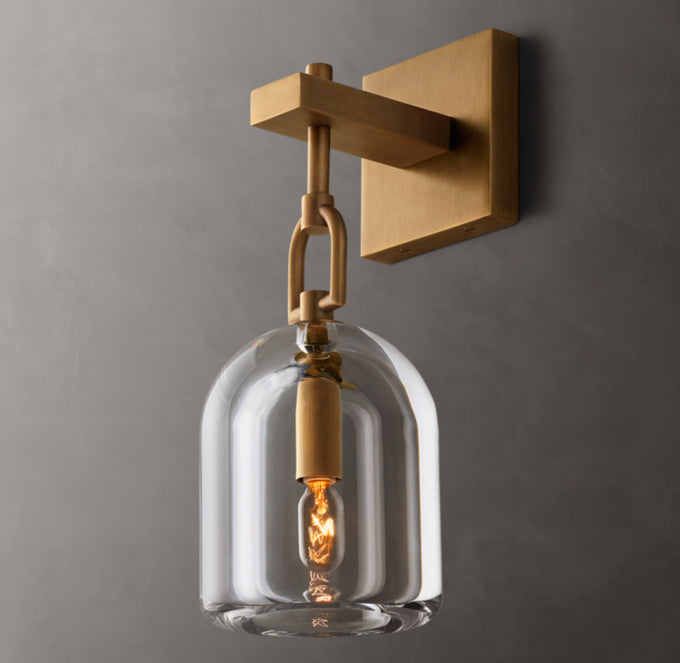 Botanist Cloche Wall Light, Bedroom Wall Sconce, detail 16