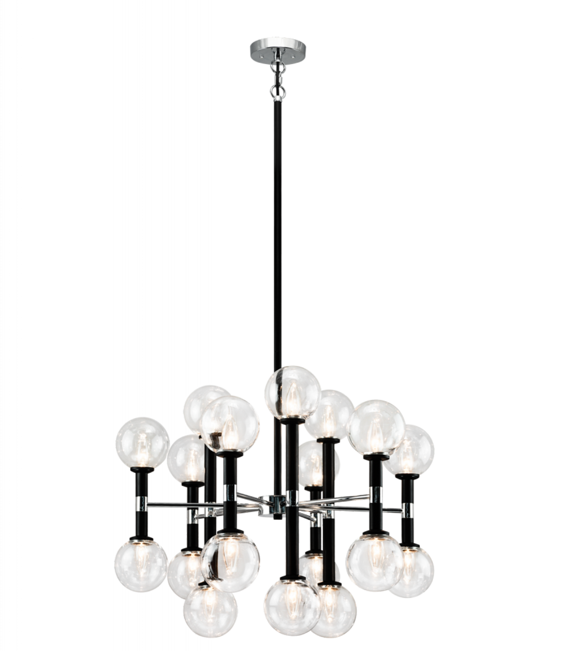 The Bougie Chandelier, 19-Light, Chrome