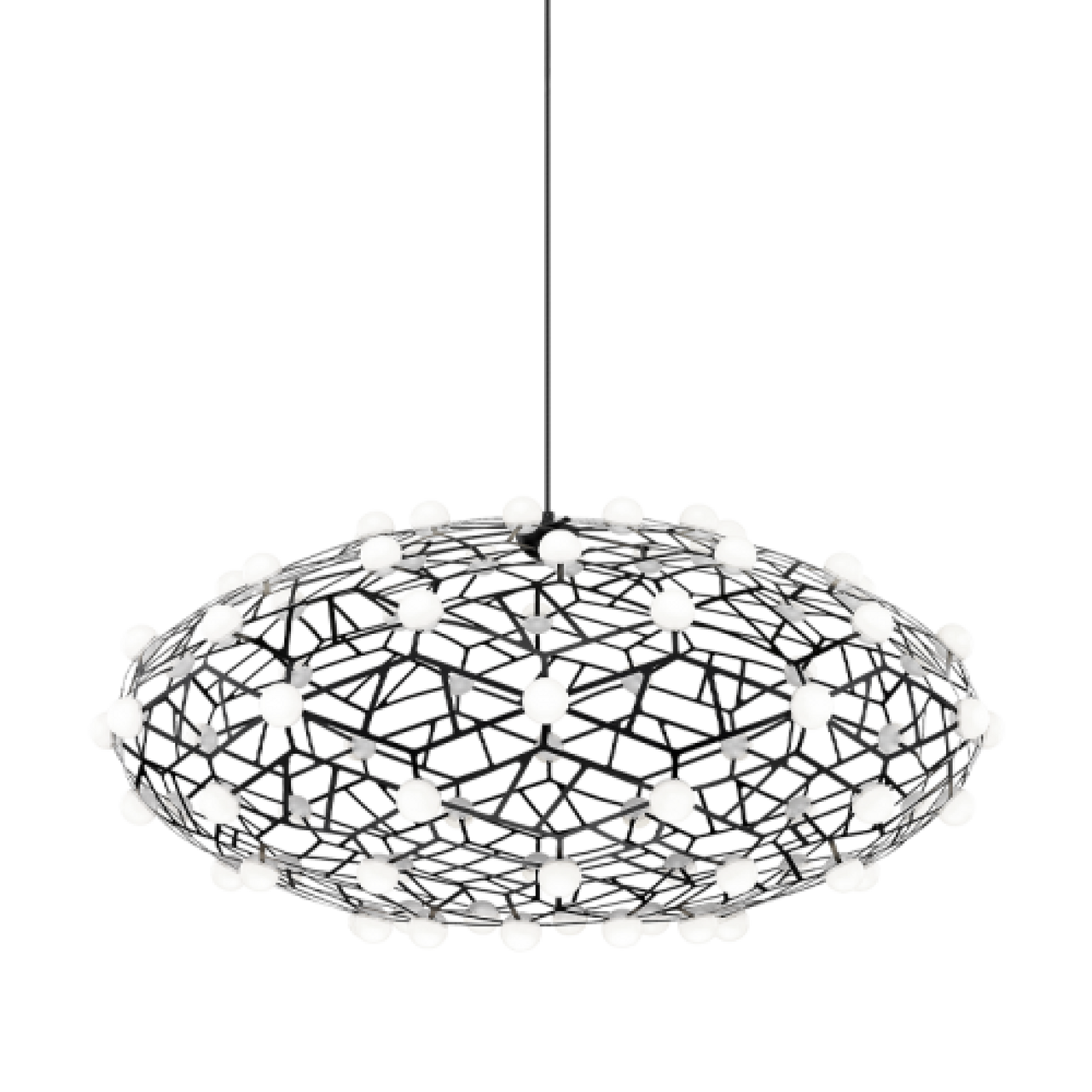 Glass Coral Chandelier, 84-Light, LED, Black