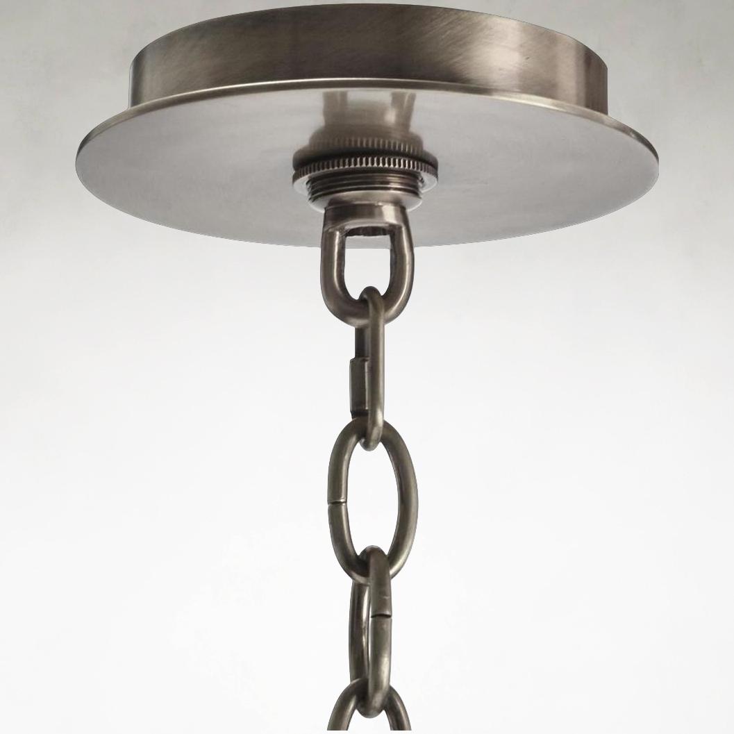 Si x -Light Acrylic and Nickel Ceiling Chandelier